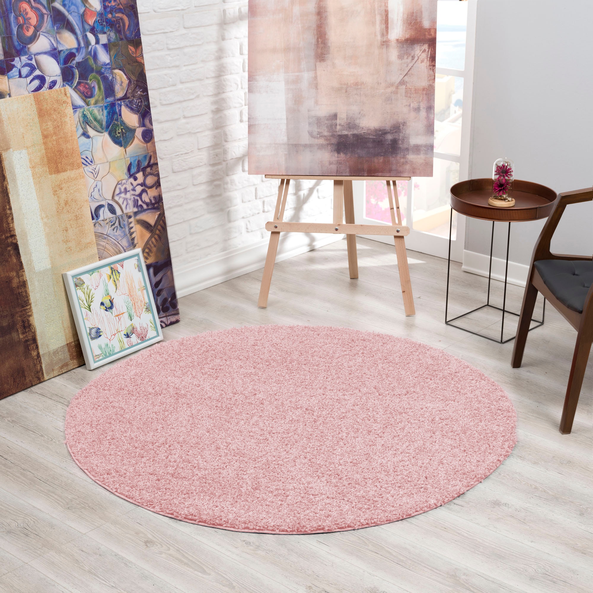 Sanat Hochflor-Teppich »LOCA«, rund, Wohnzimmer, Langflor, Shaggy, Schlafzimmer