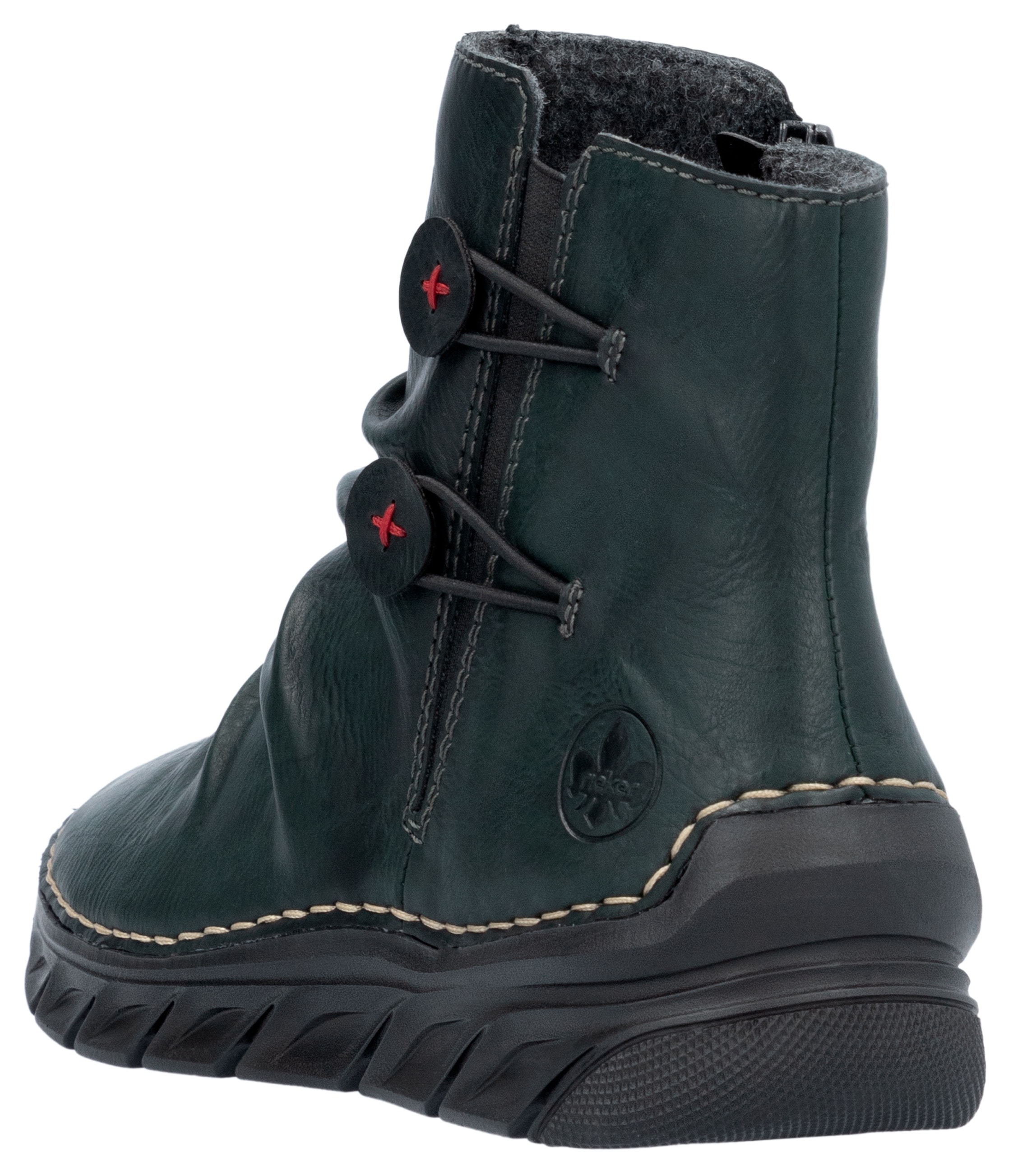 Rieker Stiefelette, Winterboots, Keilsohle, Innenreissverschluss und slouchy Schaft