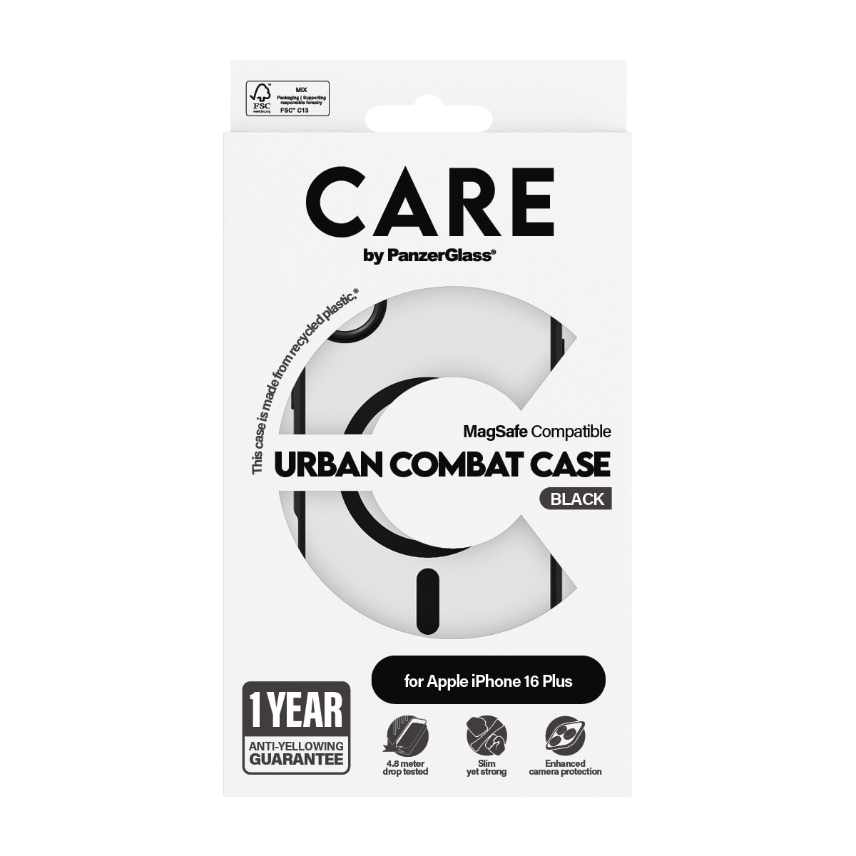 CARE by PanzerGlass Handyhülle »Urban Combat Case mit MagSafe für Apple iPhone 16 Plus«, Backcover, Schutzhülle, Handyschutzhülle, Case, Schutzcase, stossfest