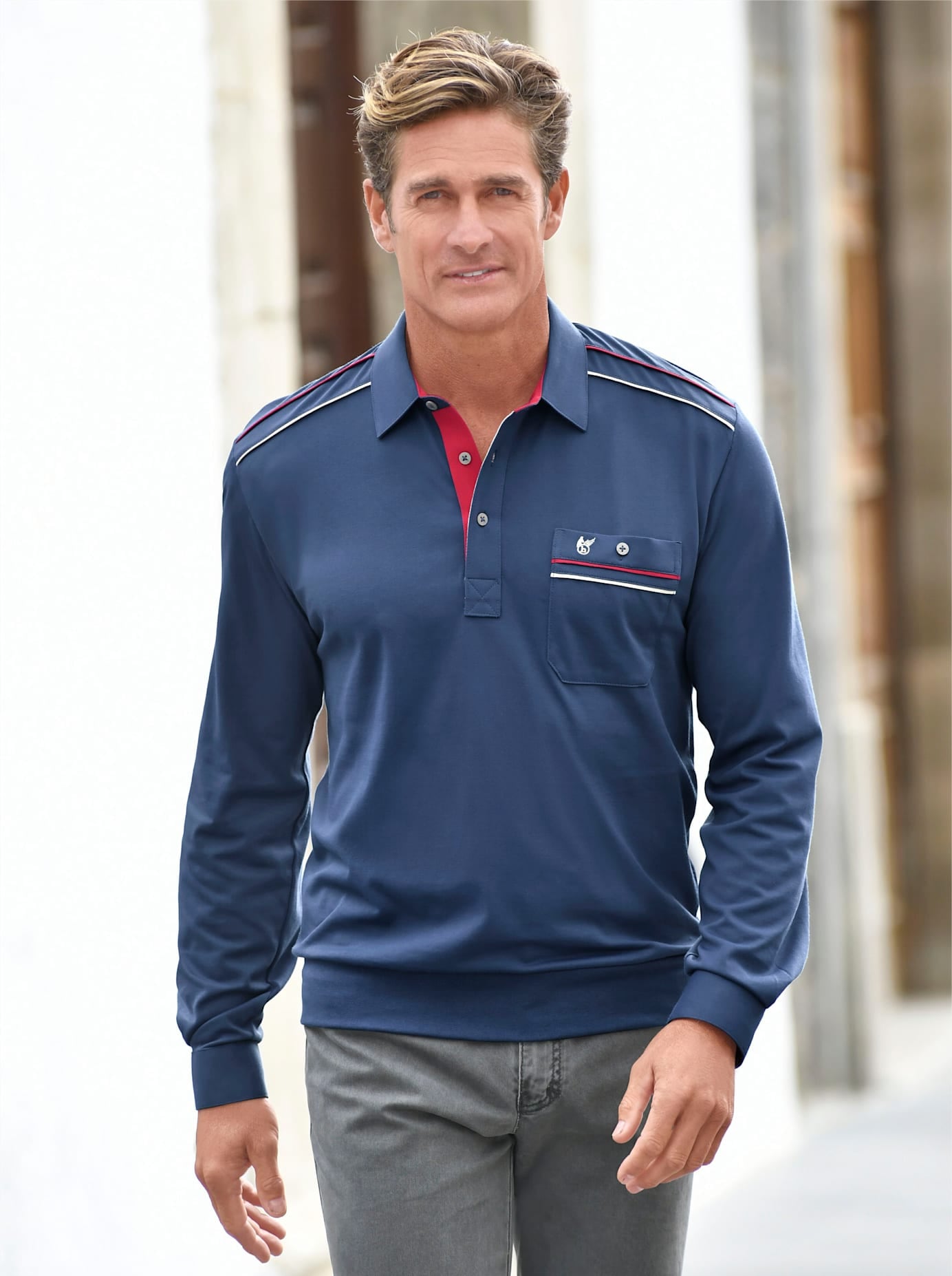 Classic Poloshirt »Langarm-Poloshirt« 1 Stk. tlg.