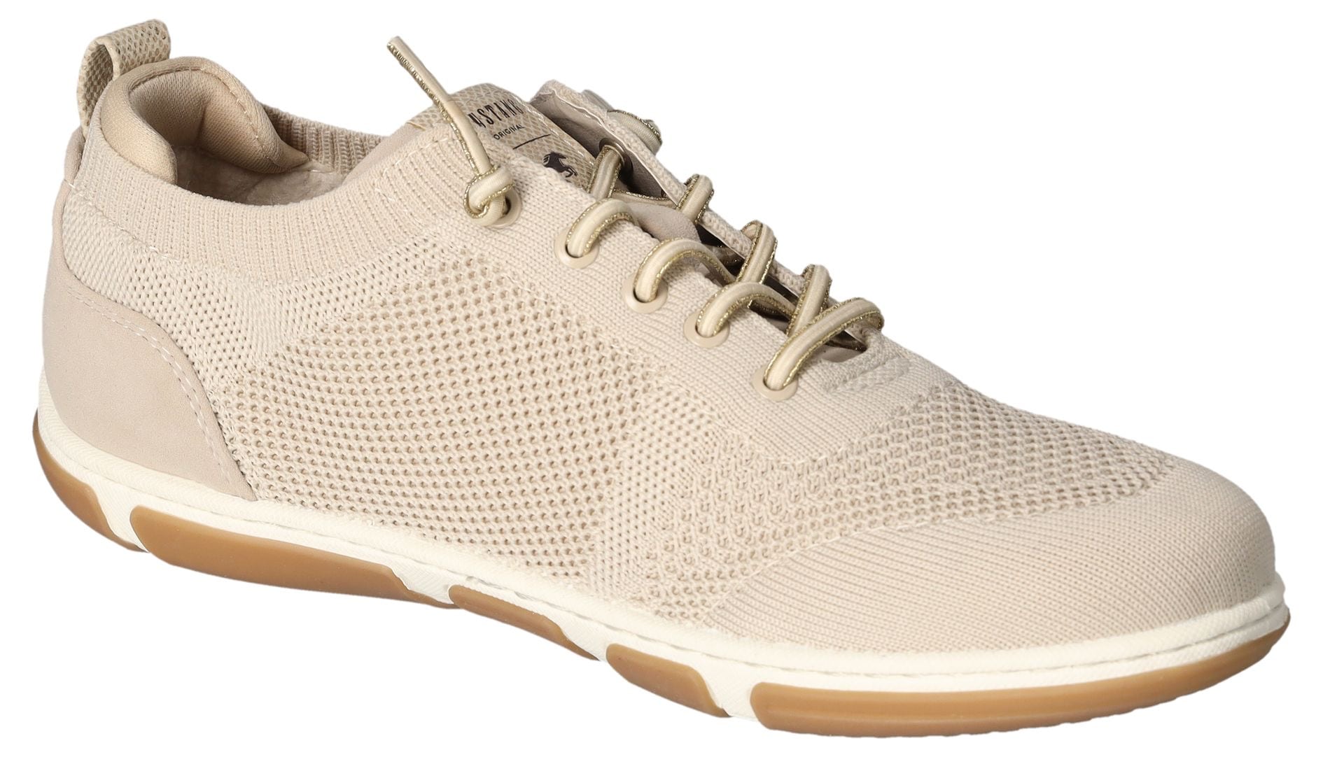 Mustang Shoes Slip-On Sneaker, Freizeitschuh, Halbschuh, Schlupfschuh, mit Elastik-Schnürsenkel