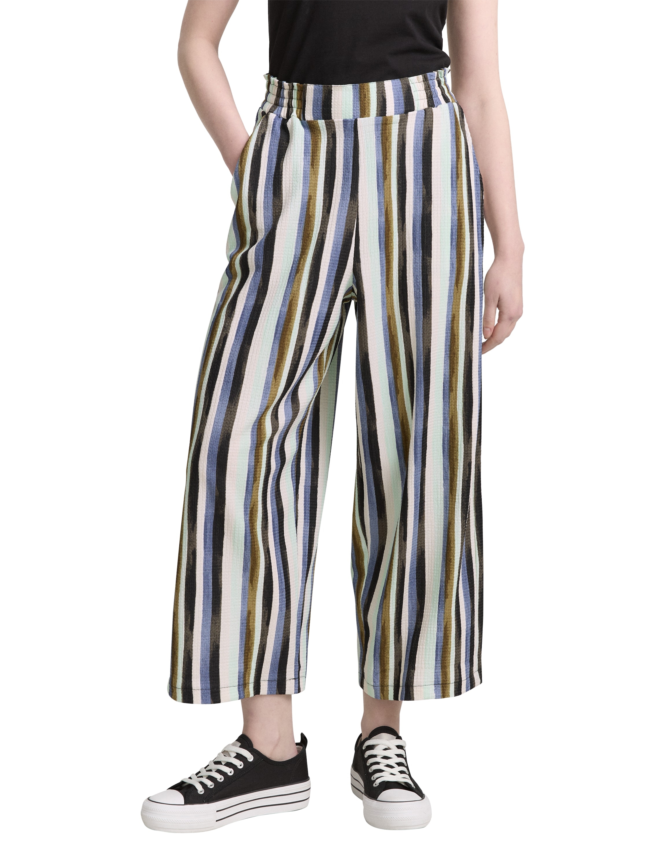 TOM TAILOR Denim Stoffhose Sommerhose mit elastischem Bund