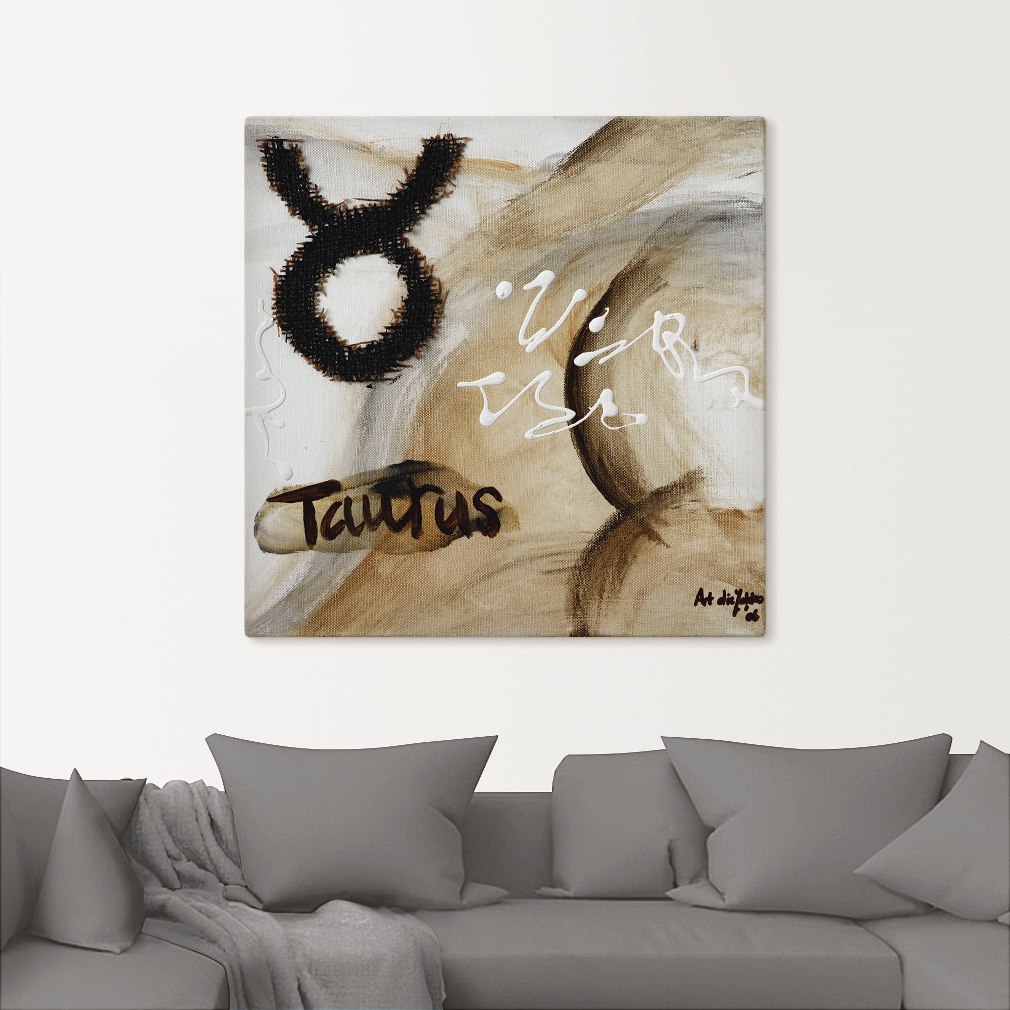 Artland Wandbild »Stier«, Sternzeichen, (1 St.), als Leinwandbild, Poster in verschied. Grössen