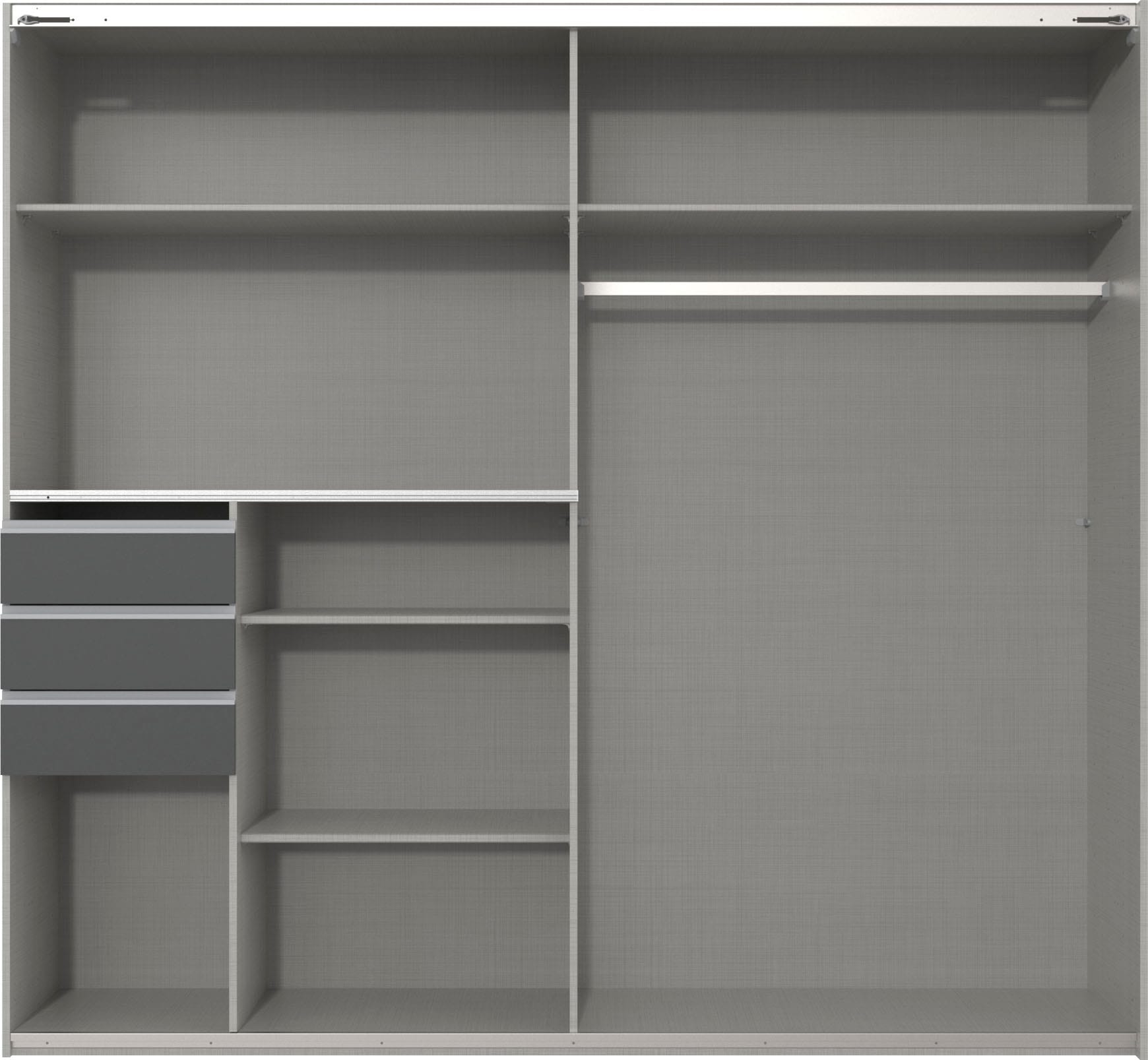Wimex Schwebetürenschrank »Saigon«, mit Glaselementen, 2 Türen, 225cm breit