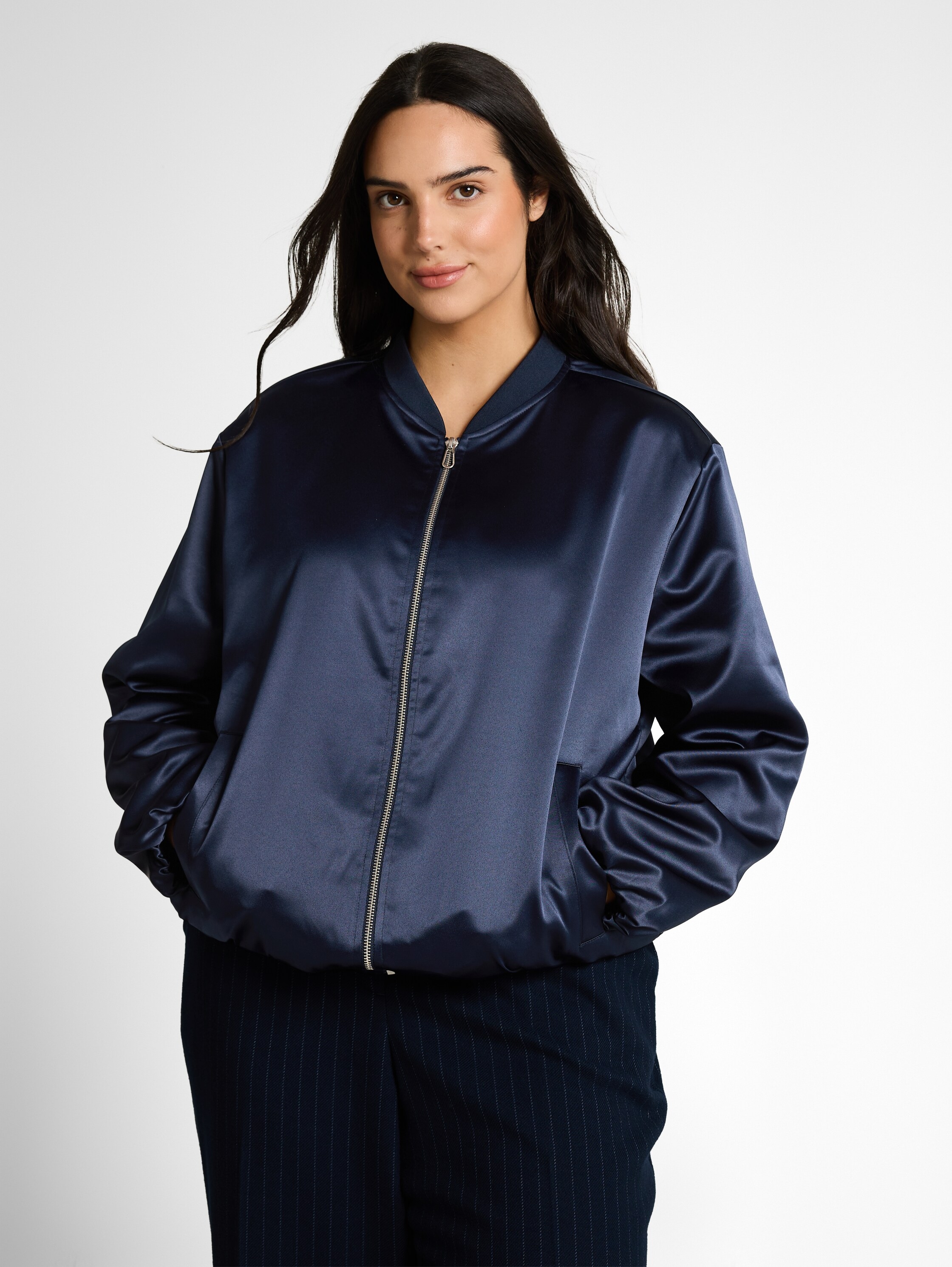 TOM TAILOR PLUS Blouson ohne Kapuze mit Reissverschluss
