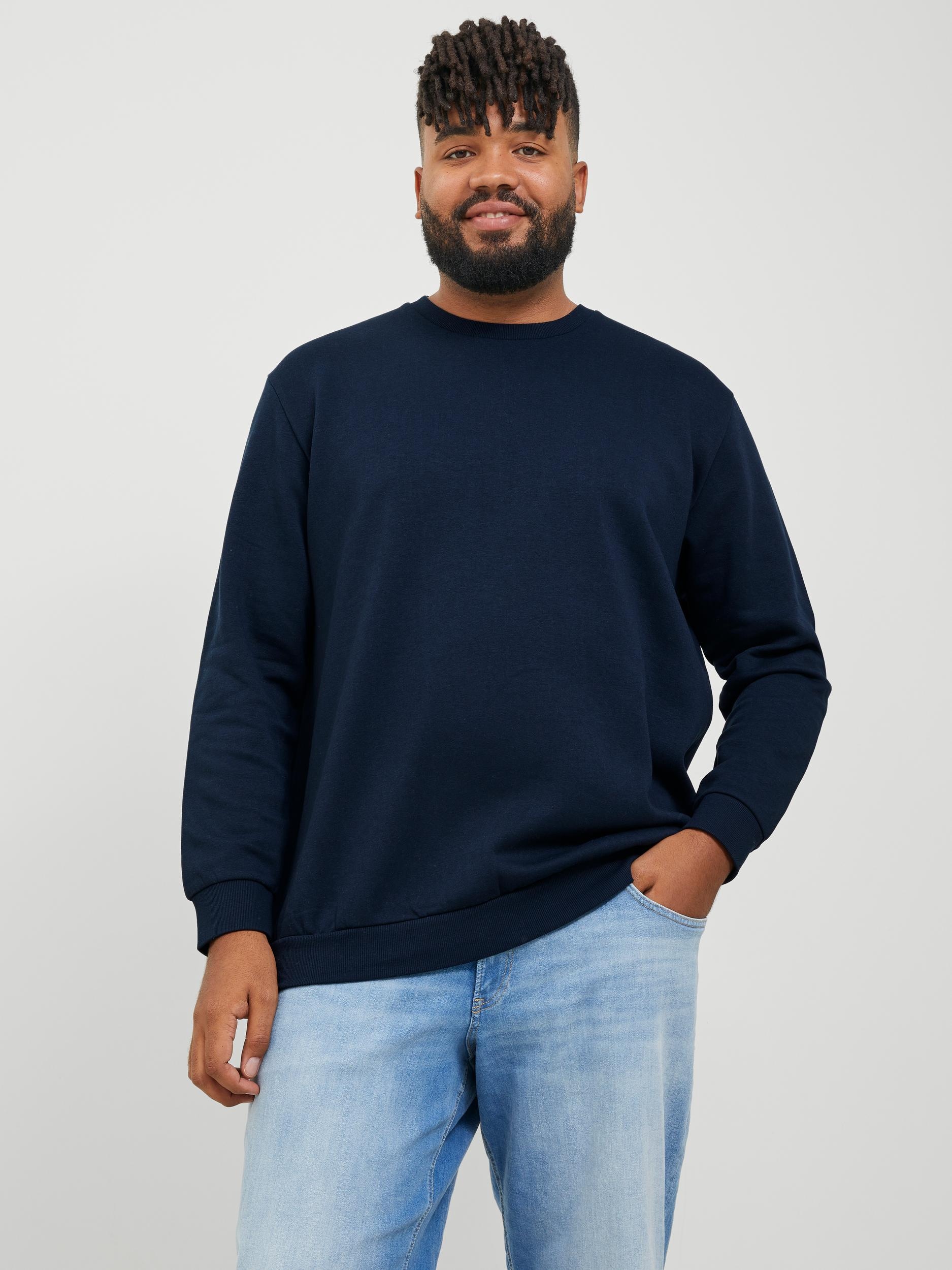 Jack & Jones PlusSize Sweatshirt »JJEBRADLEY SWEAT CREW NOOS PLS«, mit Rippbündchen
