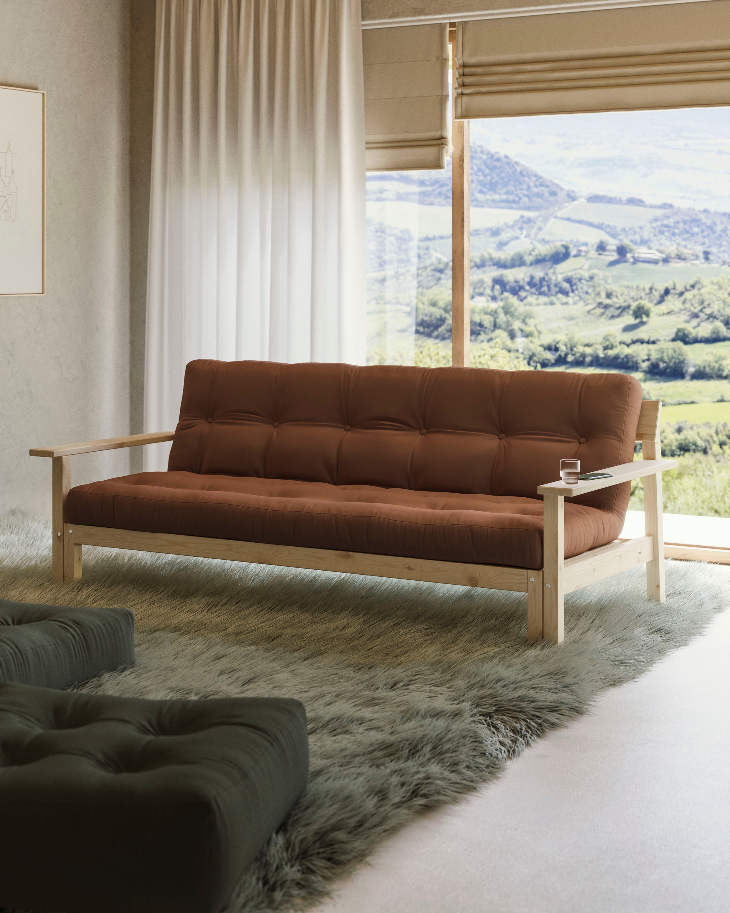 Karup Design Schlafsofa "Unwind" Mit Holzstruktur, inkl. Futonmatratze, Liegefläche 130x190 cm