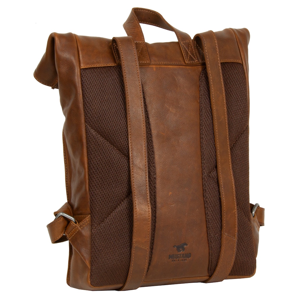 MUSTANG Cityrucksack »Memphis backpack flap«, aus hochwertigem Leder
