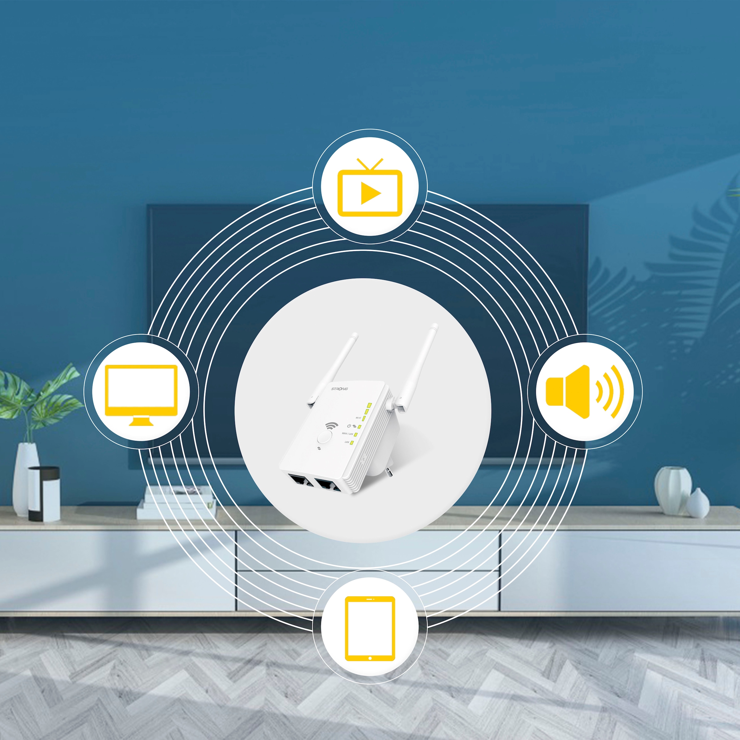 Strong Netzwerk-Adapter »Universal Repeater 300 Mbit/s«, Repeater