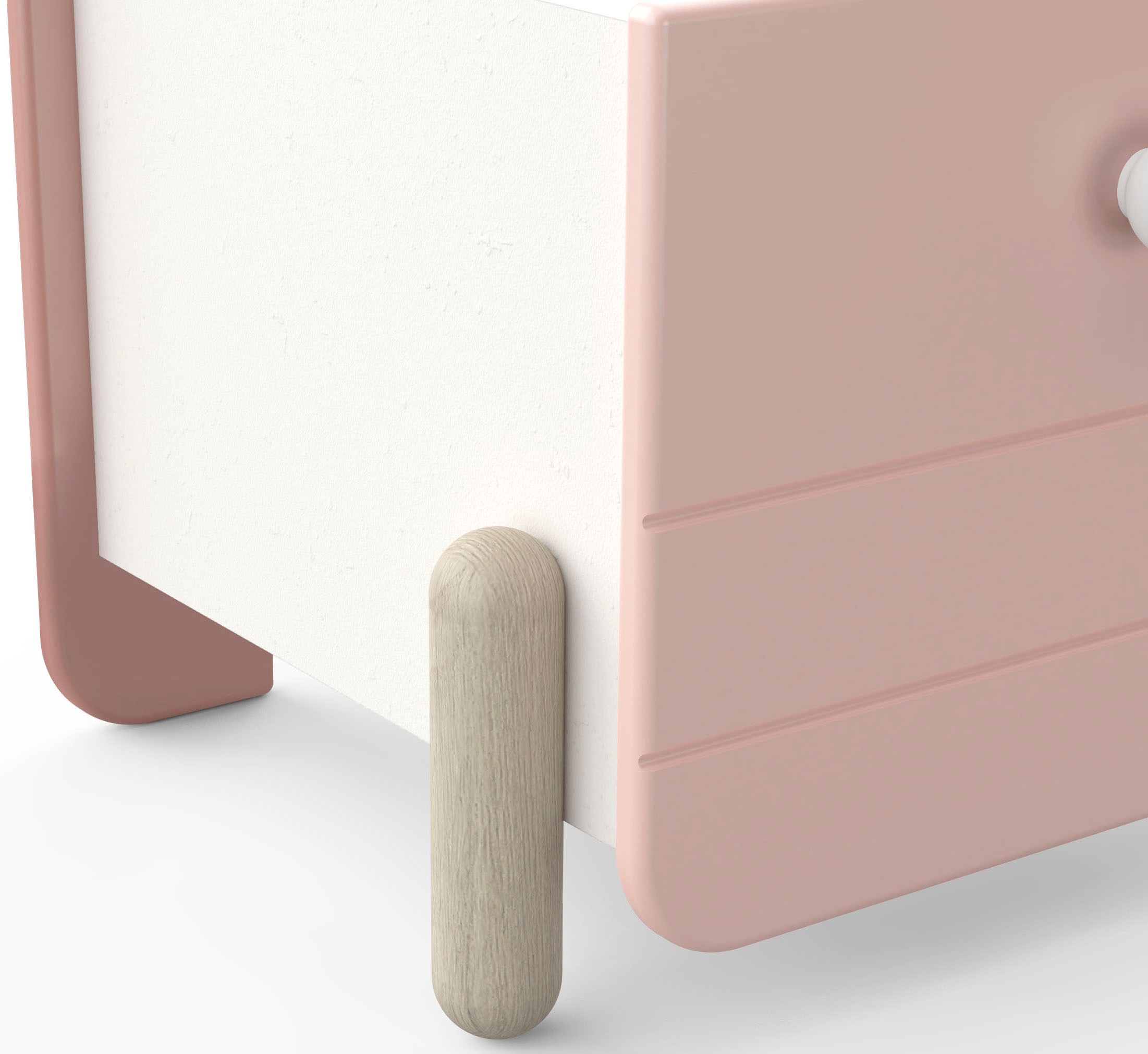 Demeyere GROUP Nachtkommode »Jade«, Schublade mit Rollenauszügen, Runde Knopfgriffe mit Roségoldfarben-Finish