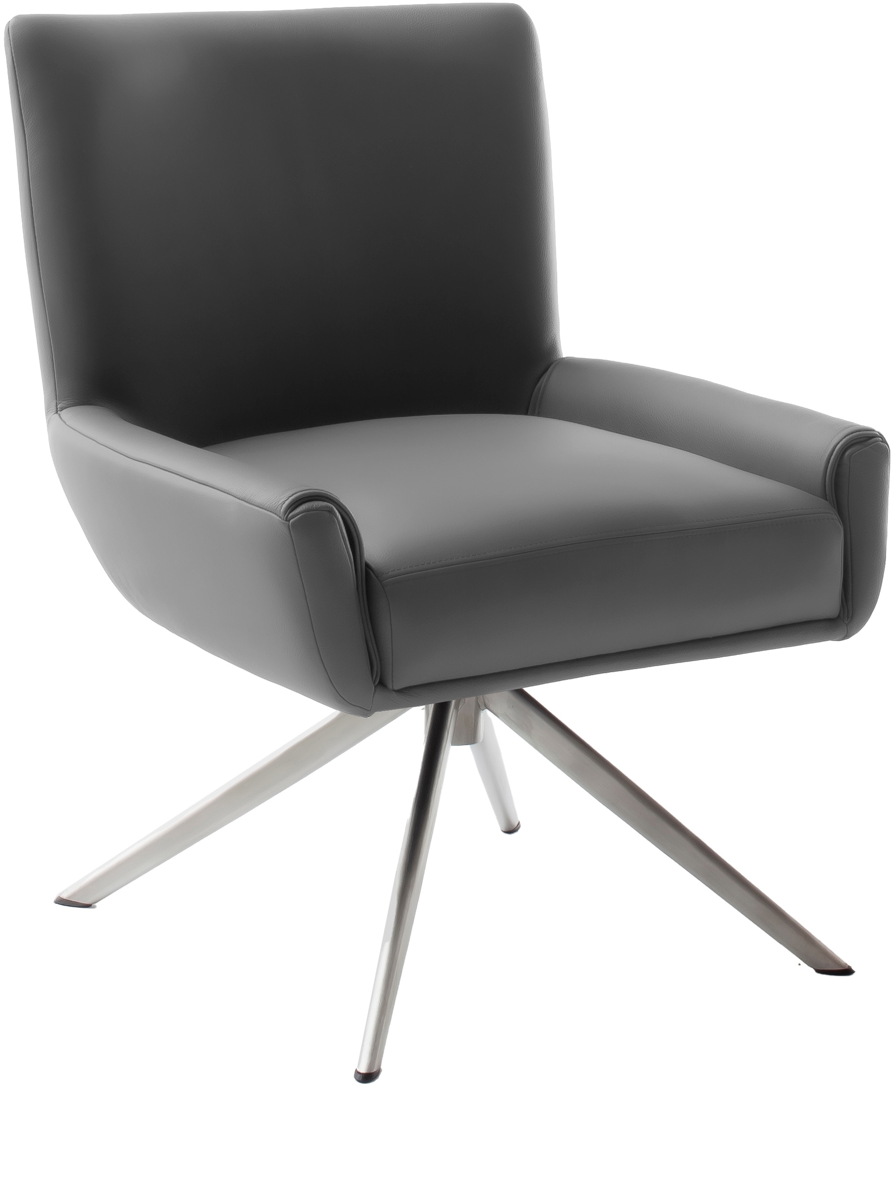 MCA furniture 4-Fussstuhl »WILSON Esszimmerstuhl, Armlehnstuhl, Polsterstuhl, modern«, (Set), 1 St., Leder, Stuhl, Armlehnenstuhl, drehbar, Taschenfederkern, belastbar 160 kg,XXL