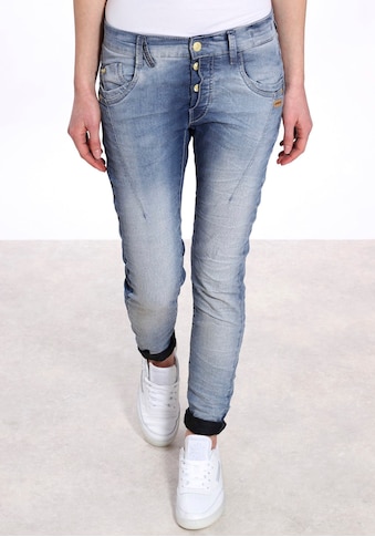 GANG Slim-fit-Jeans »New Georgina«, mit halb verdeckter Knopfleiste kaufen