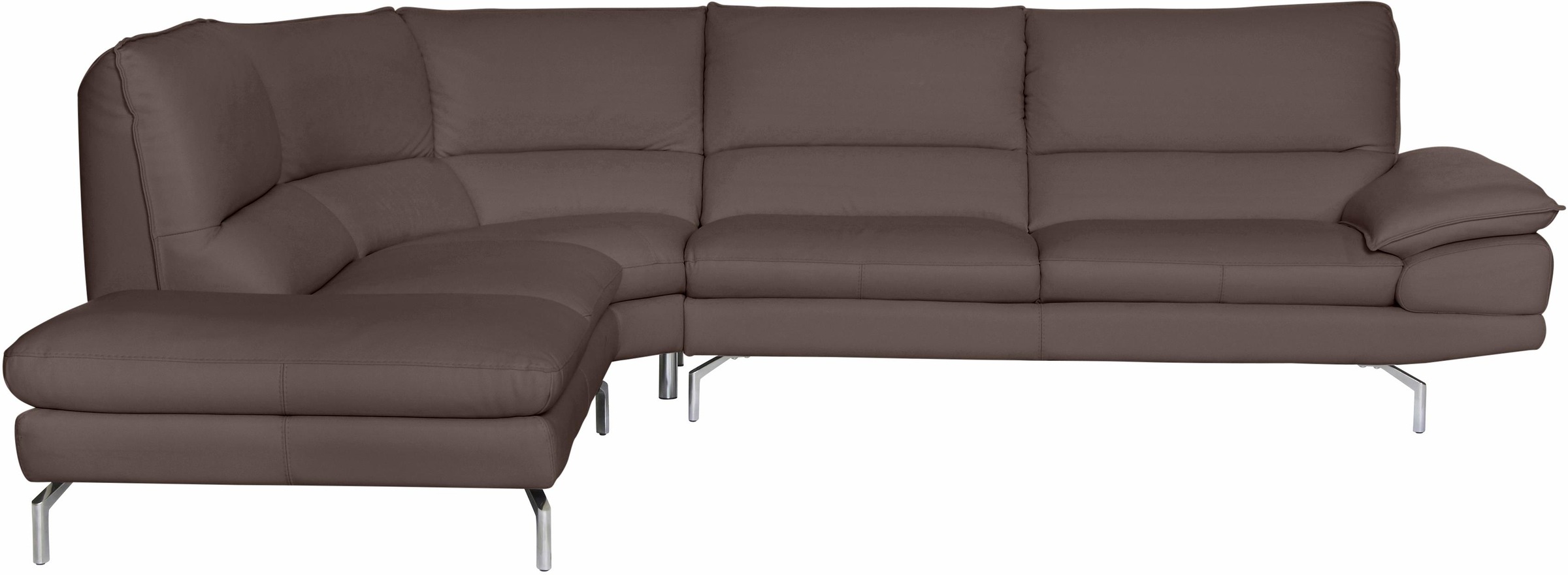 CALIA ITALIA Ecksofa »Dave, italienisches Designsofa L-Form, erstklassiger Sitzkomfort«, Ottomane wahlweise links oder rechts, in zwei tollen Lederqualitäten