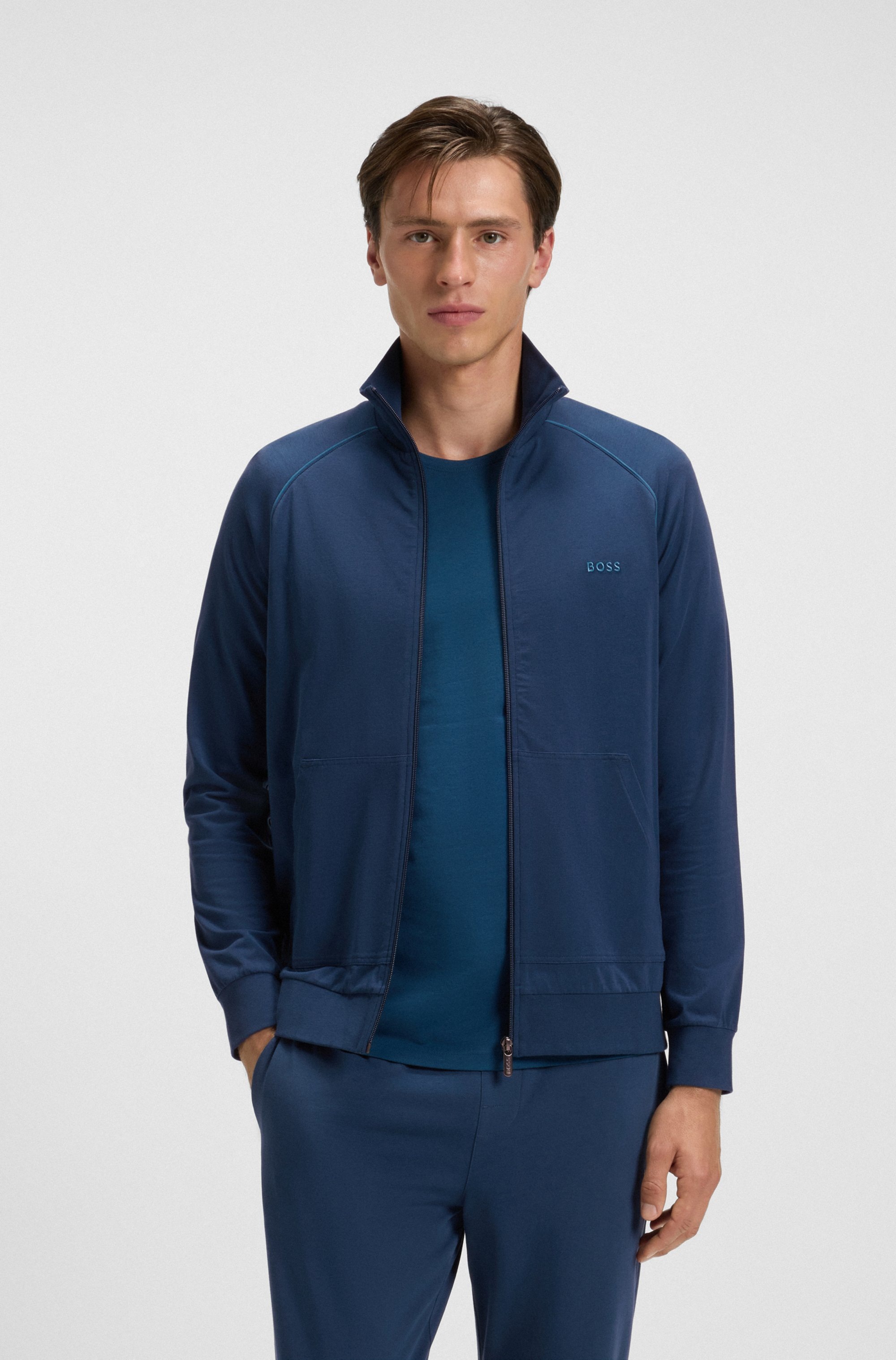 BOSS Sweatjacke »Mix&Match Jacket Z« mit Kängurutasche
