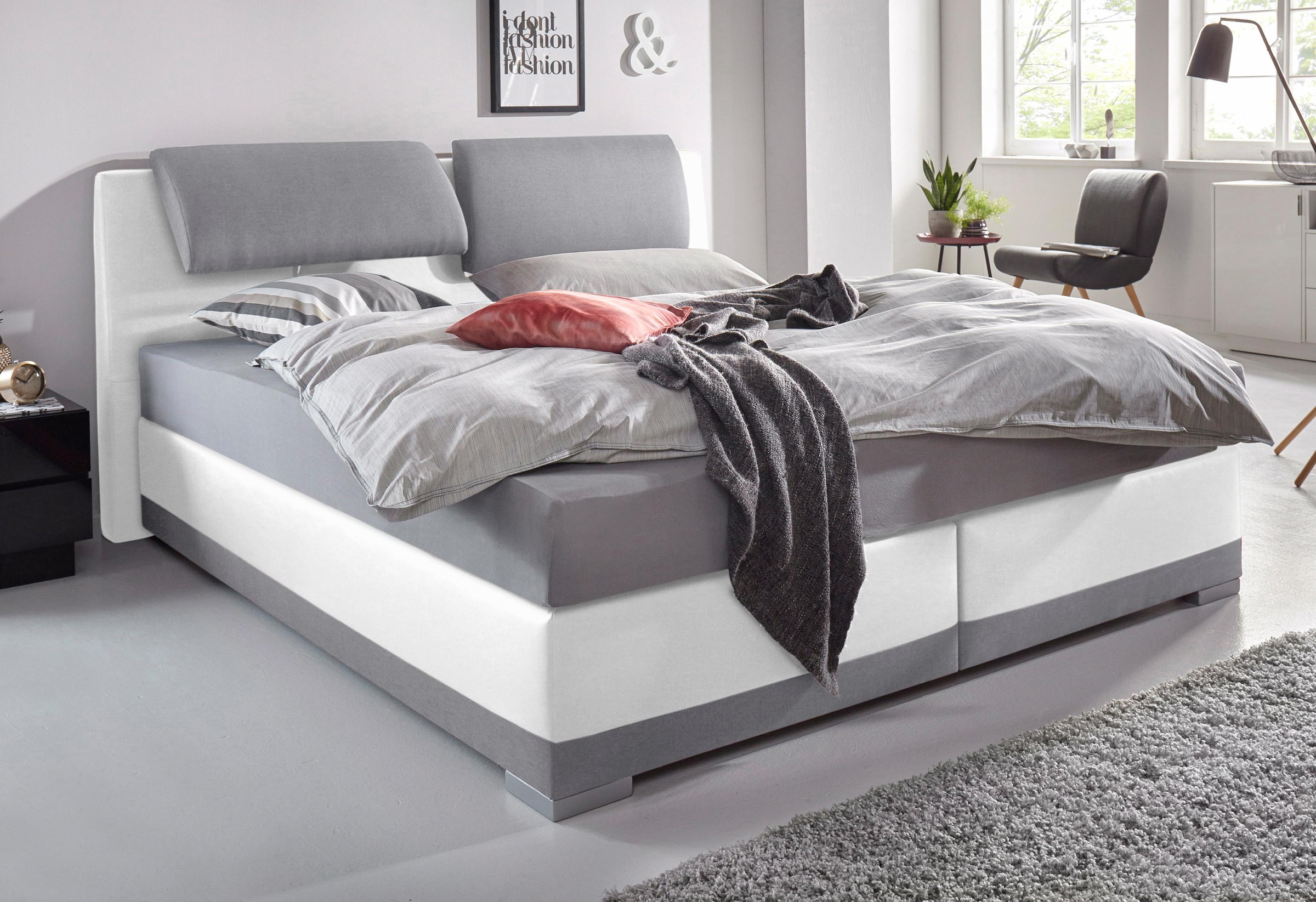 Maintal Boxspringbett, verstellbare Kopfstütze