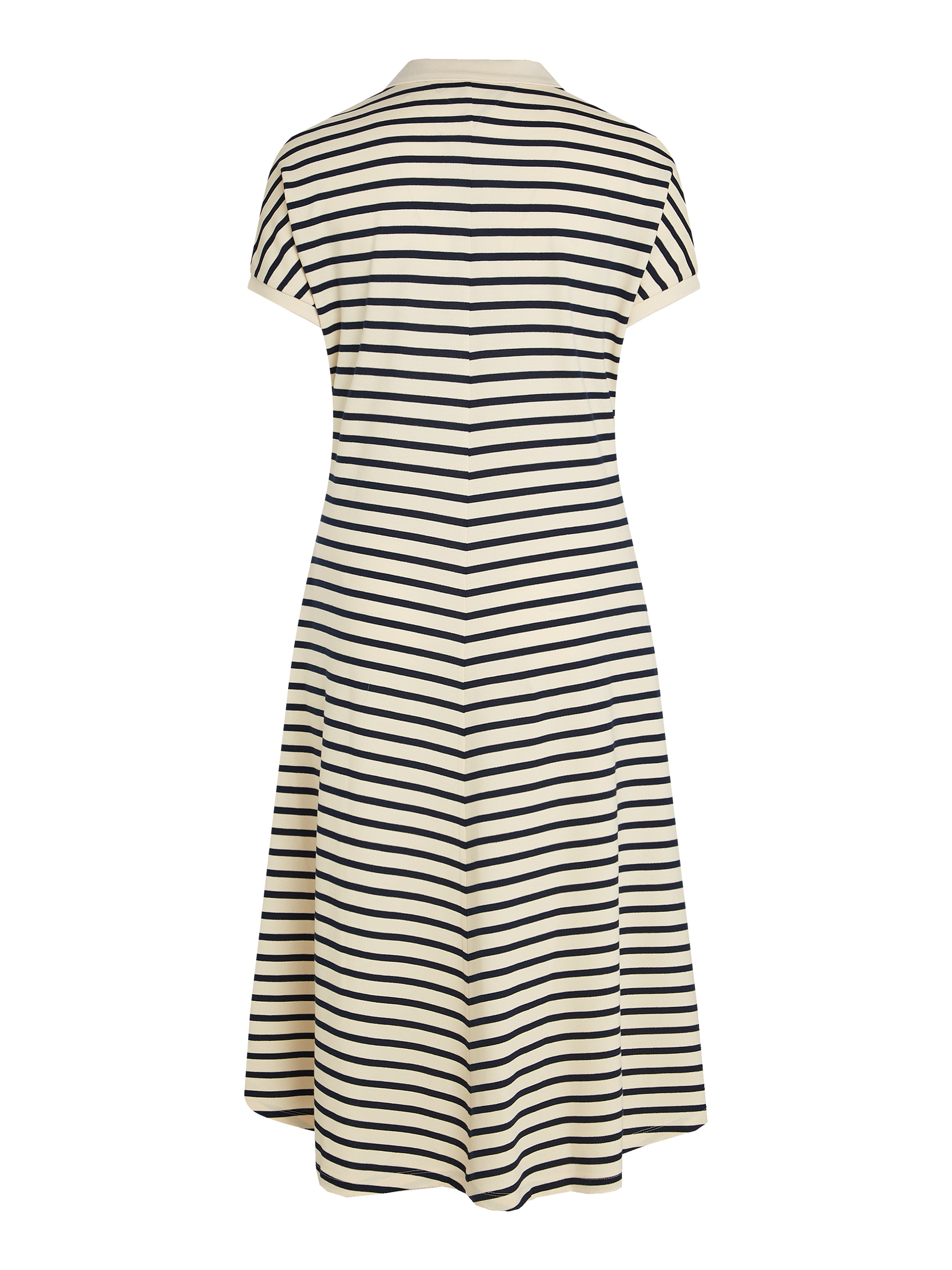 Tommy Hilfiger Curve Midikleid »CRV LYOCELL OPEN-NK MIDI DRESS«, in Grossen Grössen, Logostickerei, V-Ausschnitt