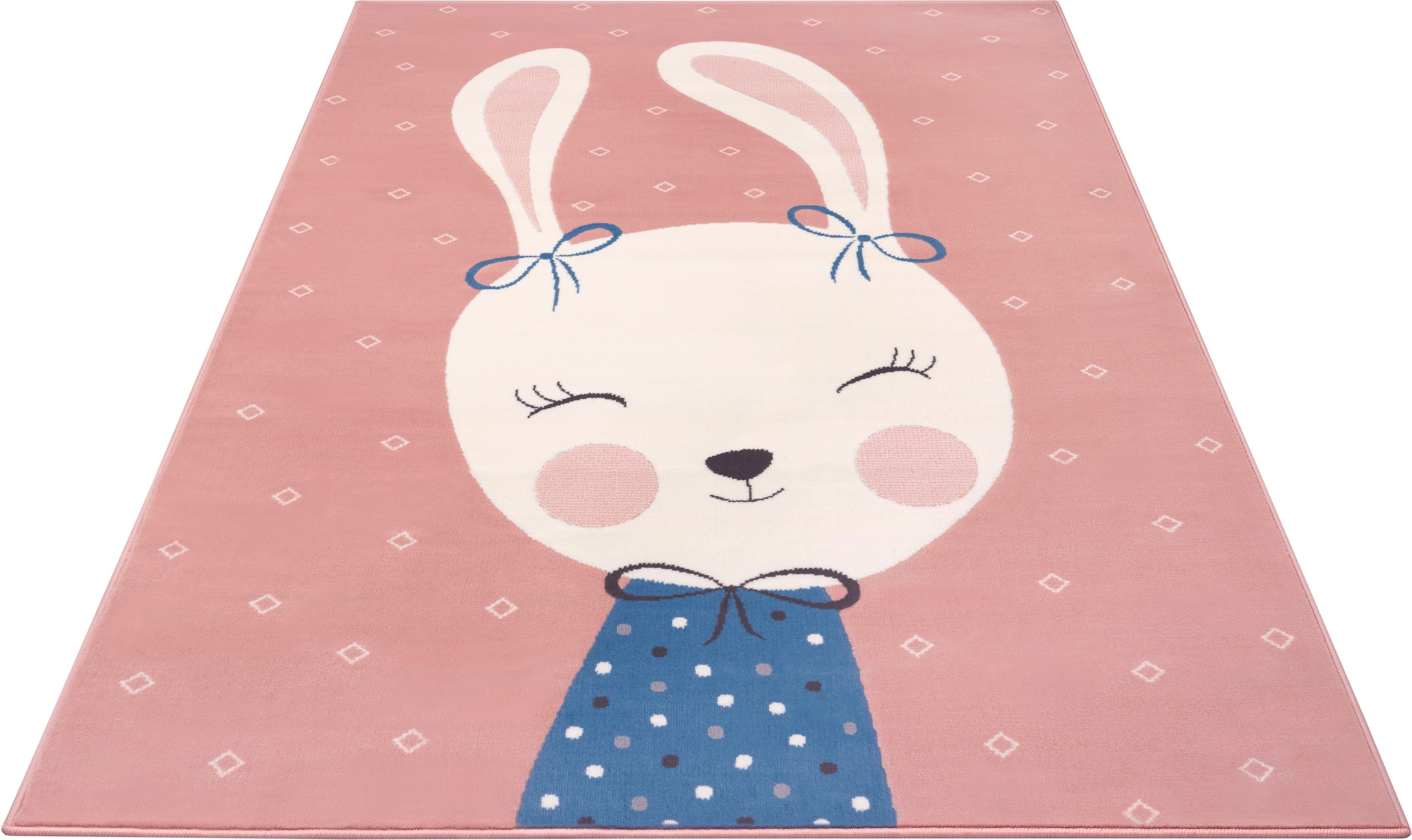 HANSE Home Kinderteppich »Bunny Polly«, rechteckig, 9 mm Höhe, Kurzflor, Tiermotiv, Strapazierfähig, Pflegeleicht, Robust