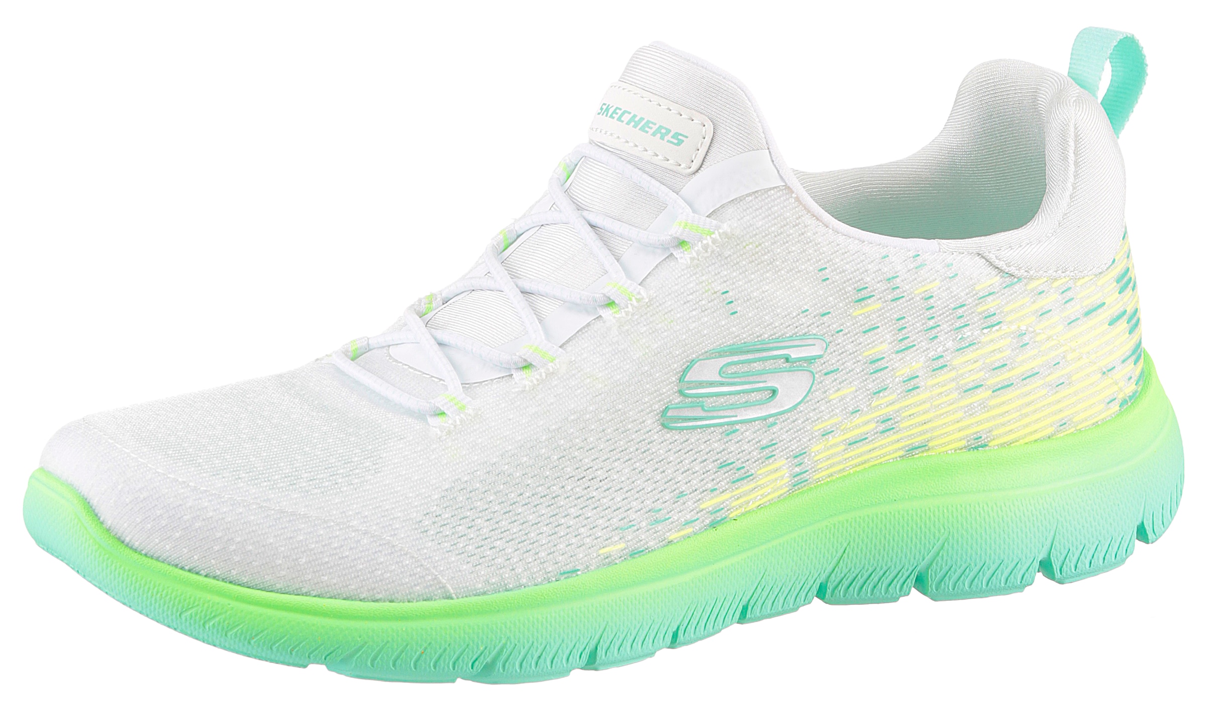 Skechers Slip-On Sneaker "SUMMITS", Trainingsschuh, Sneaker, Slipper, Halbschuh mit Bungee-Verschluss