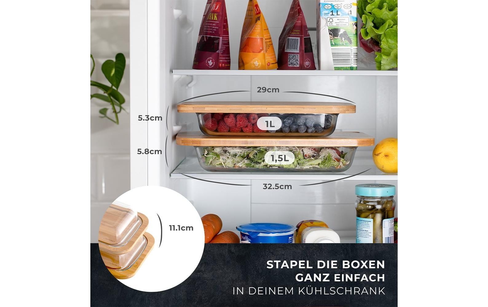 nicht definiert Vorratsdose »Exitoso Vorratsbehälter Vorratsdose - 2er Set 2.5 l, Weiss«, (Set, 2 tlg.)