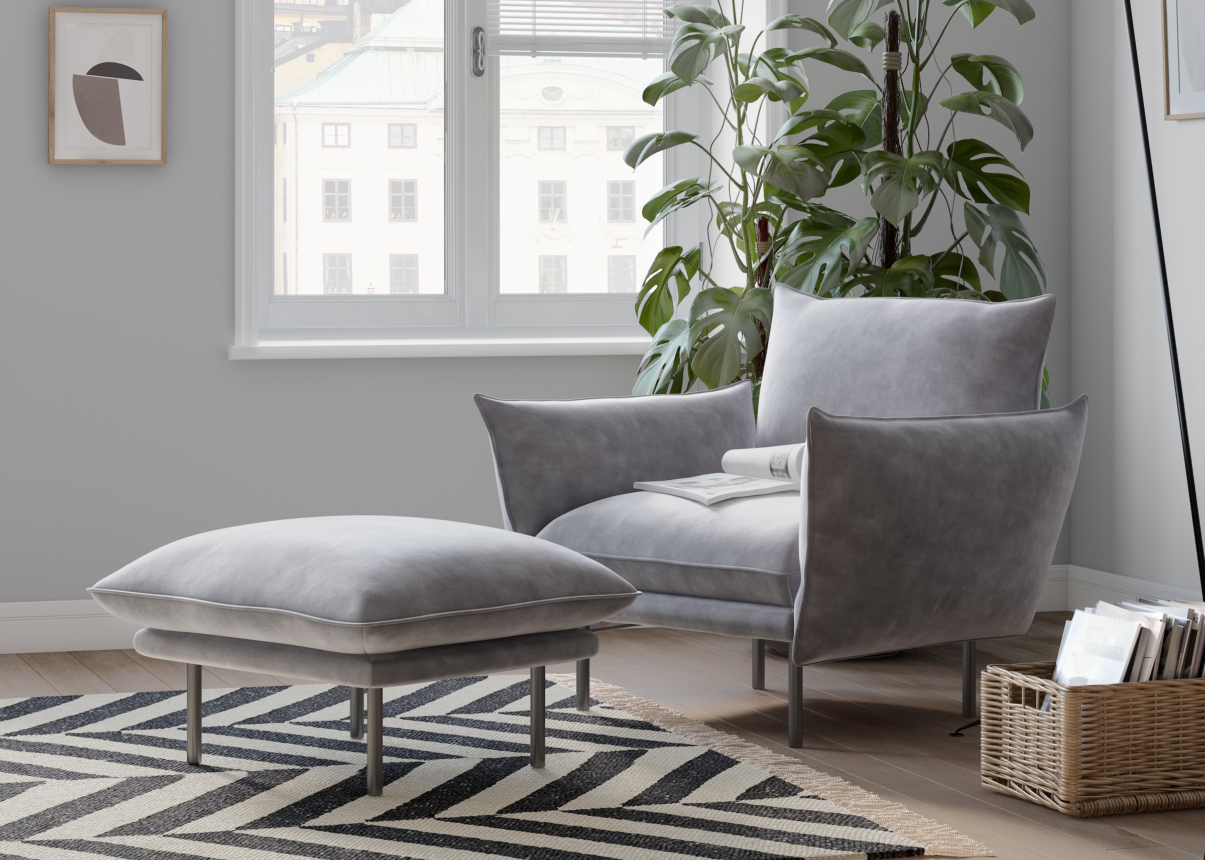 andas Sessel »Stine Cocktailsessel«, Besonderes Design durch Kissenoptik und Keder, by Morten Georgsen