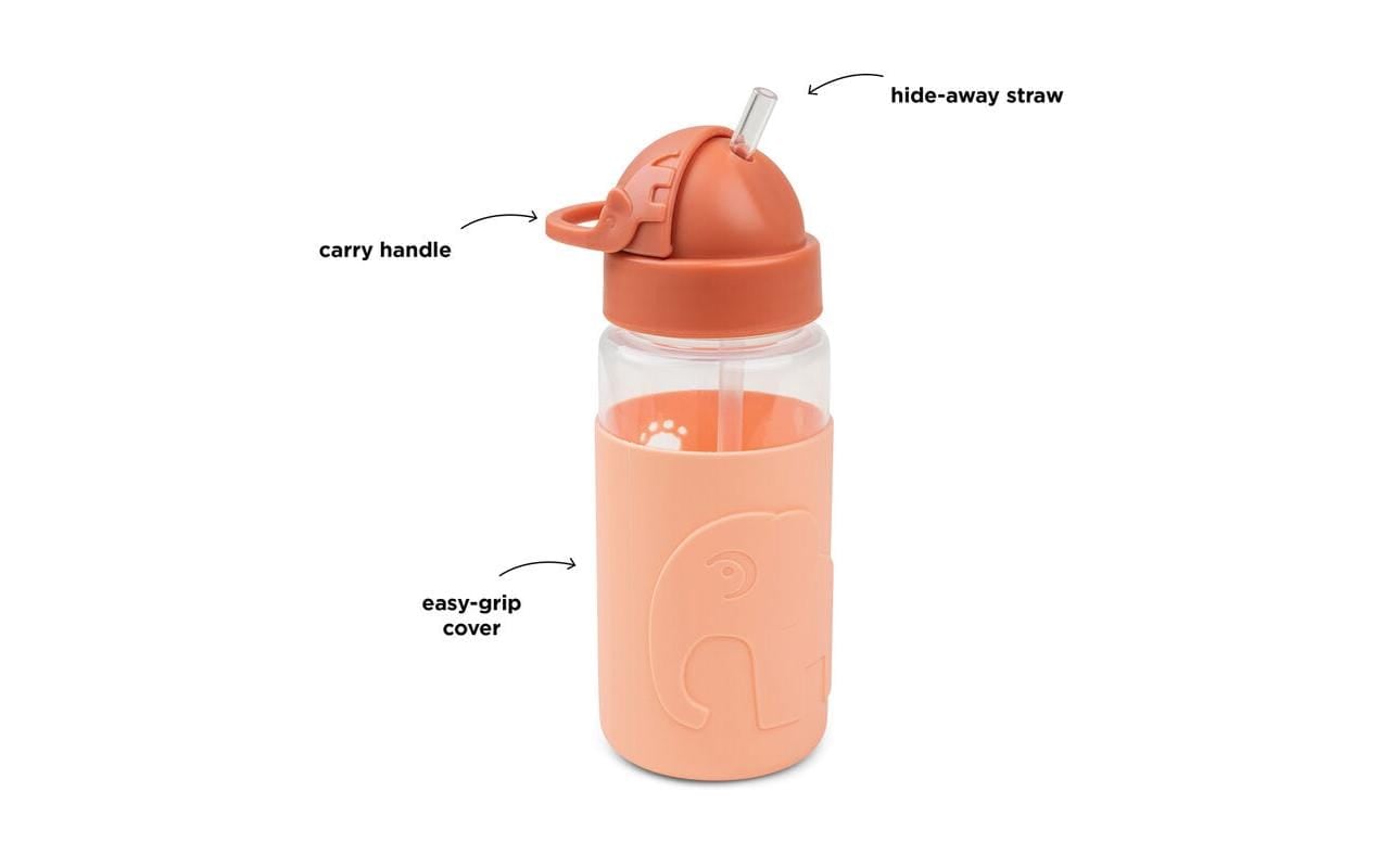 Trinkflasche »done by deer Easy-grip Strohhalm Elphee Papaya 350 ml«
