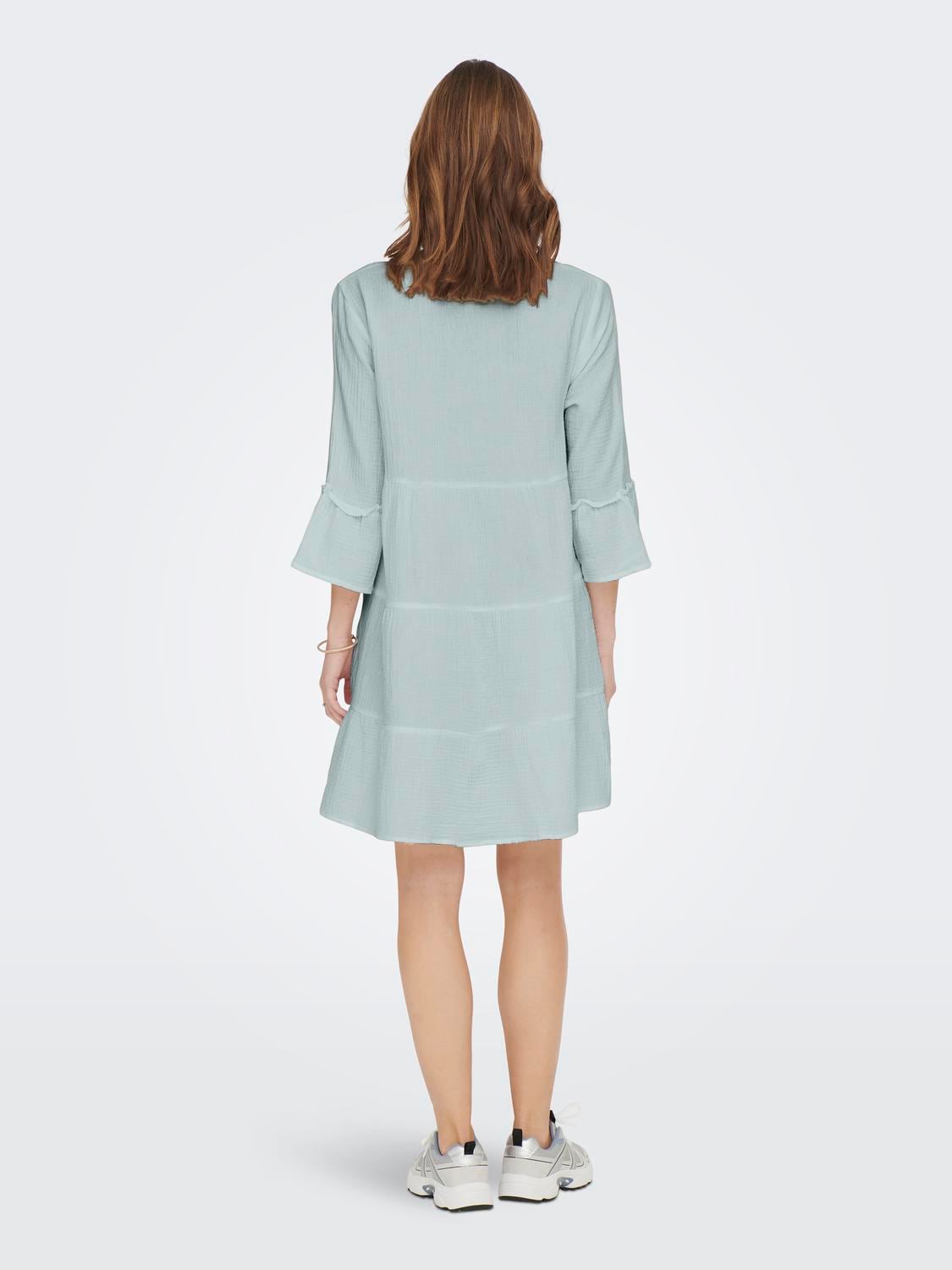 ONLY Tunikakleid »ONLTHYRA PEPLON DRESS NOOS WVN«, mit Volant im Tunika Style