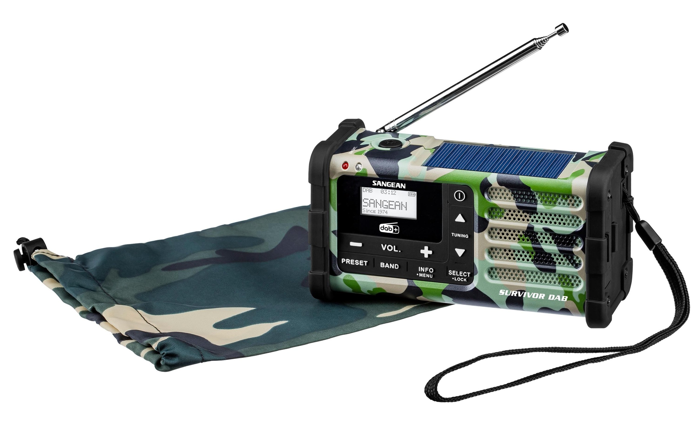 Sangean Digitalradio (DAB+) »Survivor DAB Camouflage«, (Digitalradio (DAB+)-FM-Tuner)