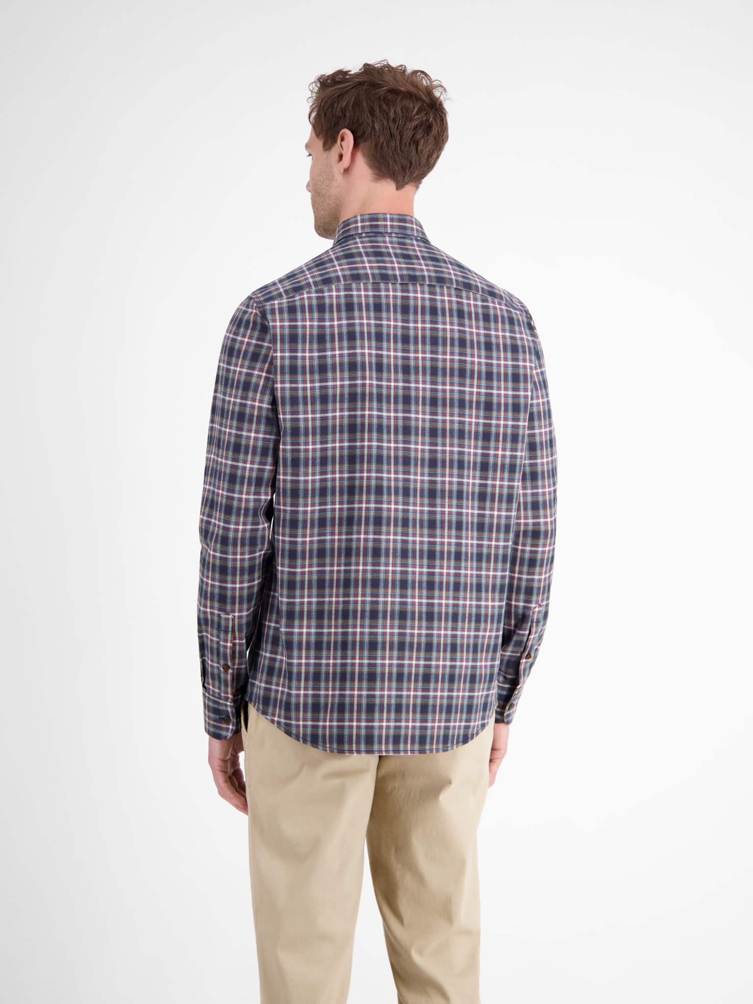 LERROS Karohemd, langarm, mit Button-Down-Kragen