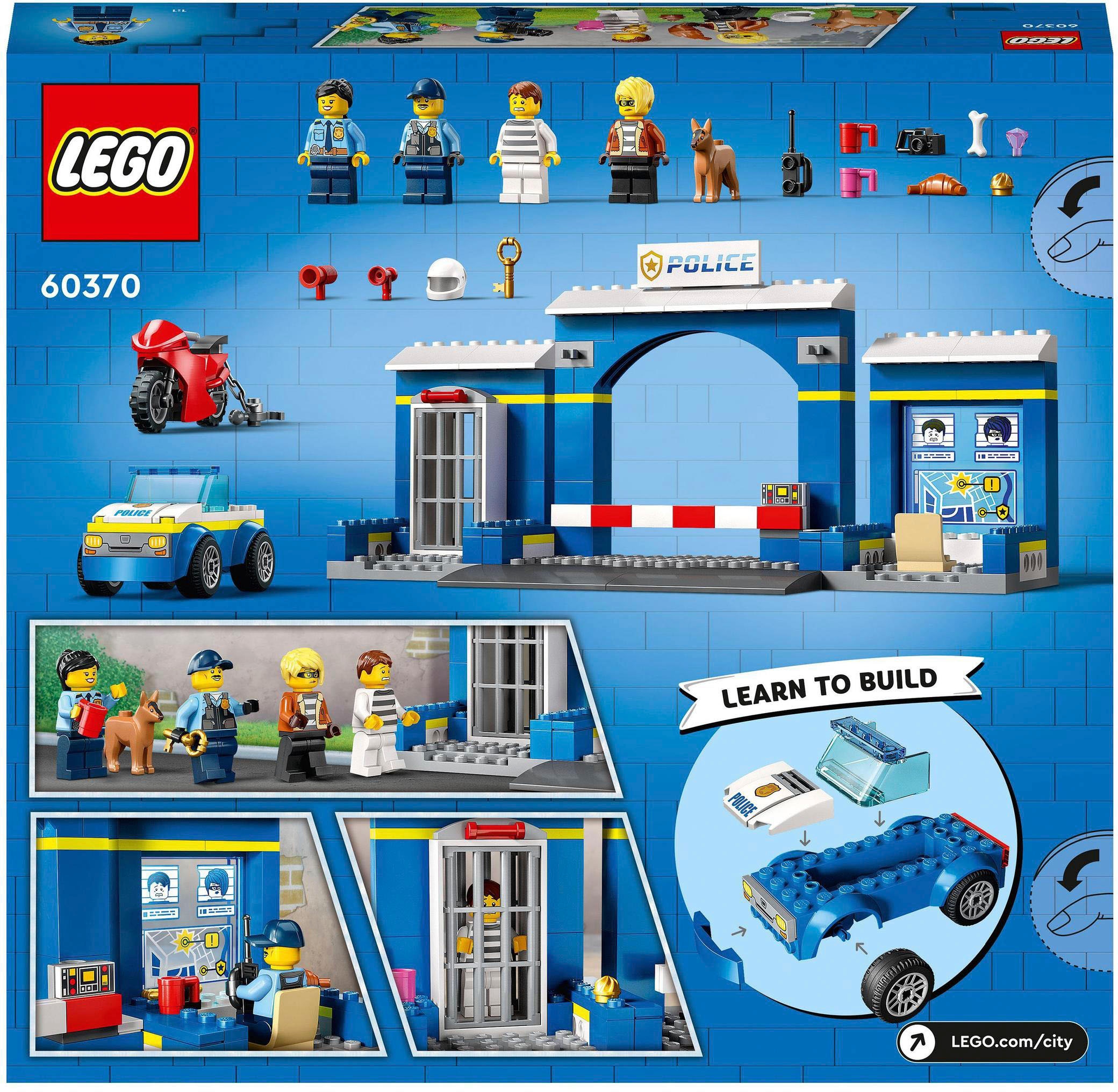 LEGO® Konstruktionsspielsteine »Ausbruch aus der Polizeistation (60370), LEGO® City«, (172 St.), Made in Europe