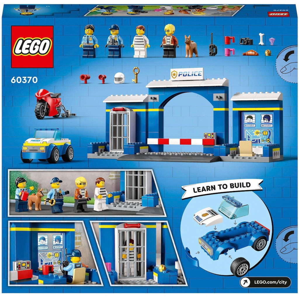 LEGO® Konstruktionsspielsteine »Ausbruch aus der Polizeistation (60370), LEGO® City«, (172 St.)