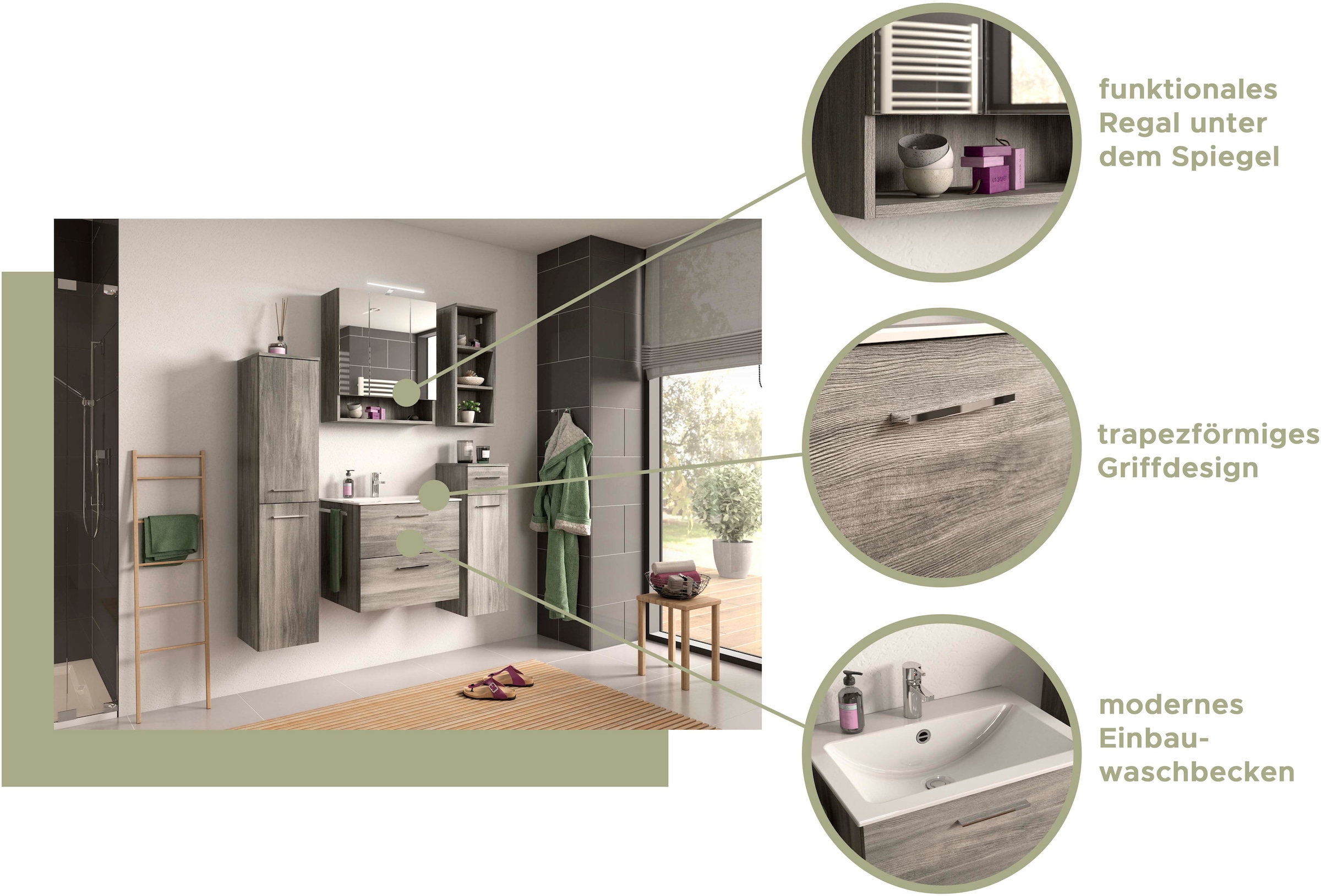INOSIGN Hängeregal »Lecce«, Badmöbel, Regal, Schrank