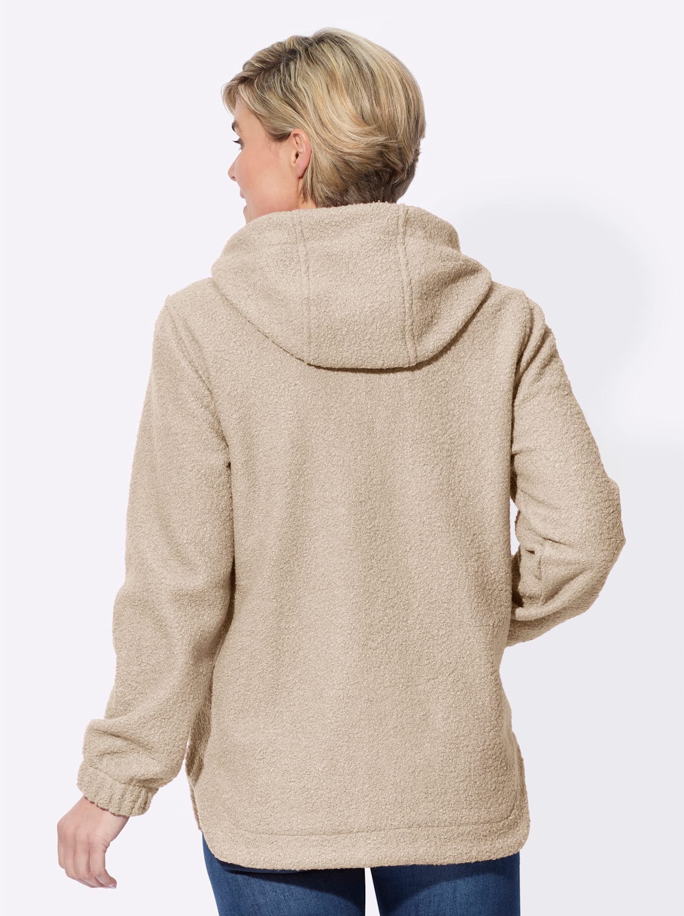 Classic Basics Bouclèjacke, mit Kapuze