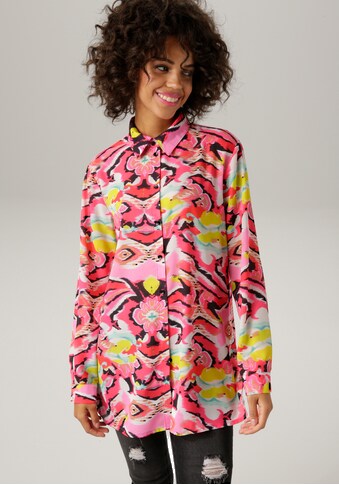 Aniston CASUAL Hemdbluse, mit farbintensivem, graphischem Druck - NEUE KOLLEKTION kaufen