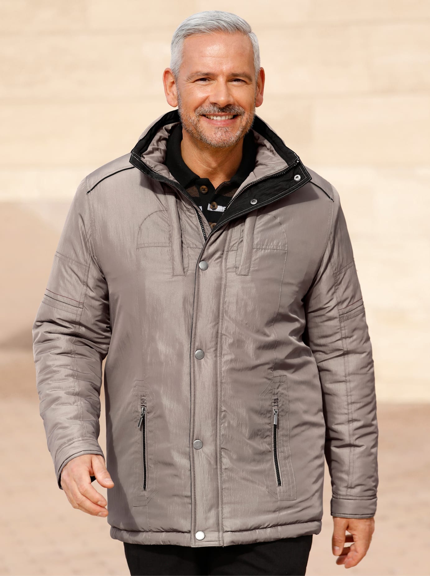 Marco Donati Langjacke ohne Kapuze