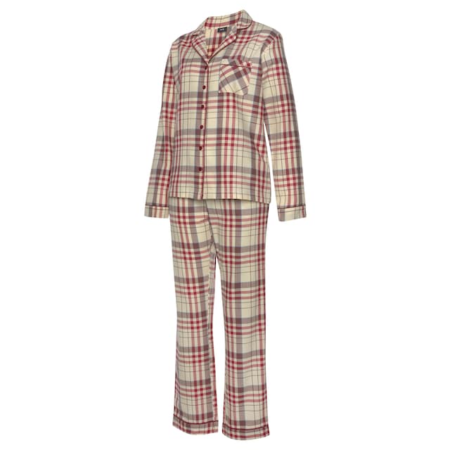 H.I.S Pyjama, (Set, 2 tlg.), mit aus Flanell Allover-Karomuster online  shoppen bei Jelmoli-Versand Schweiz