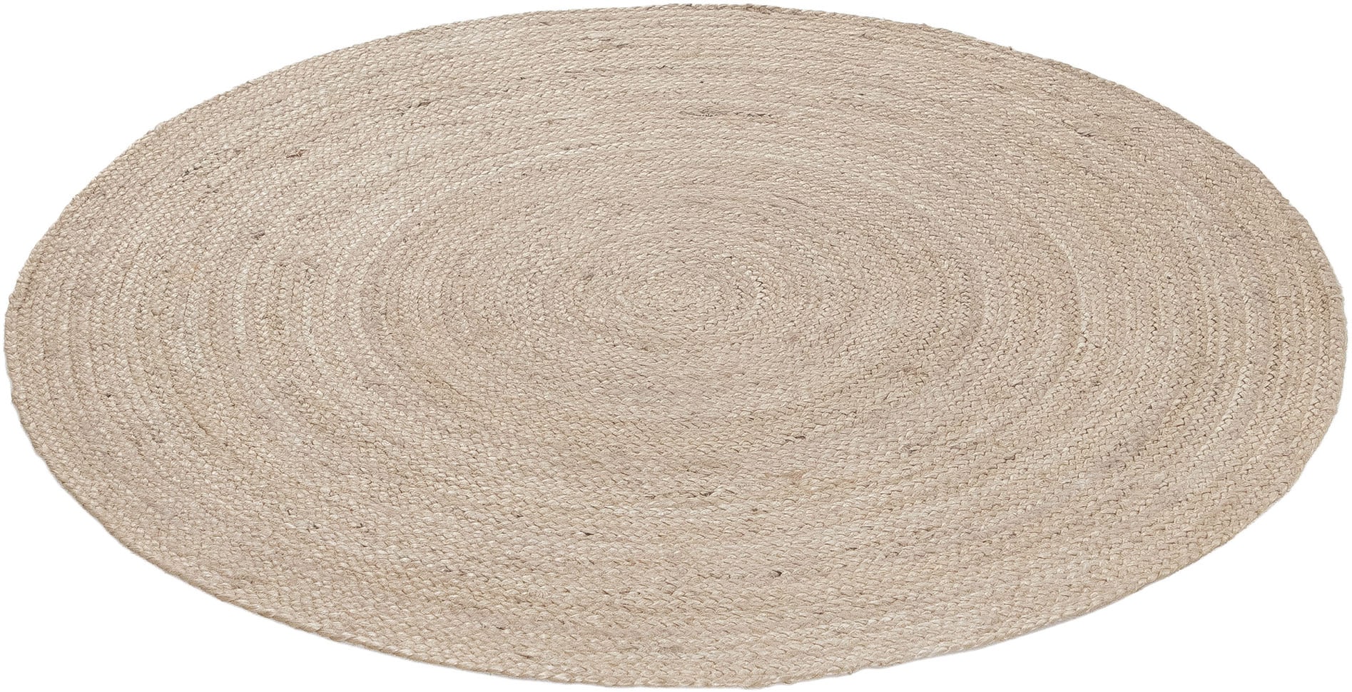 carpetfine Teppich »Nele Juteteppich Naturfaser«, rund, 6 mm Höhe, geflochtener Wendeteppich aus 100%Jute, in rund und oval, viele Grössen