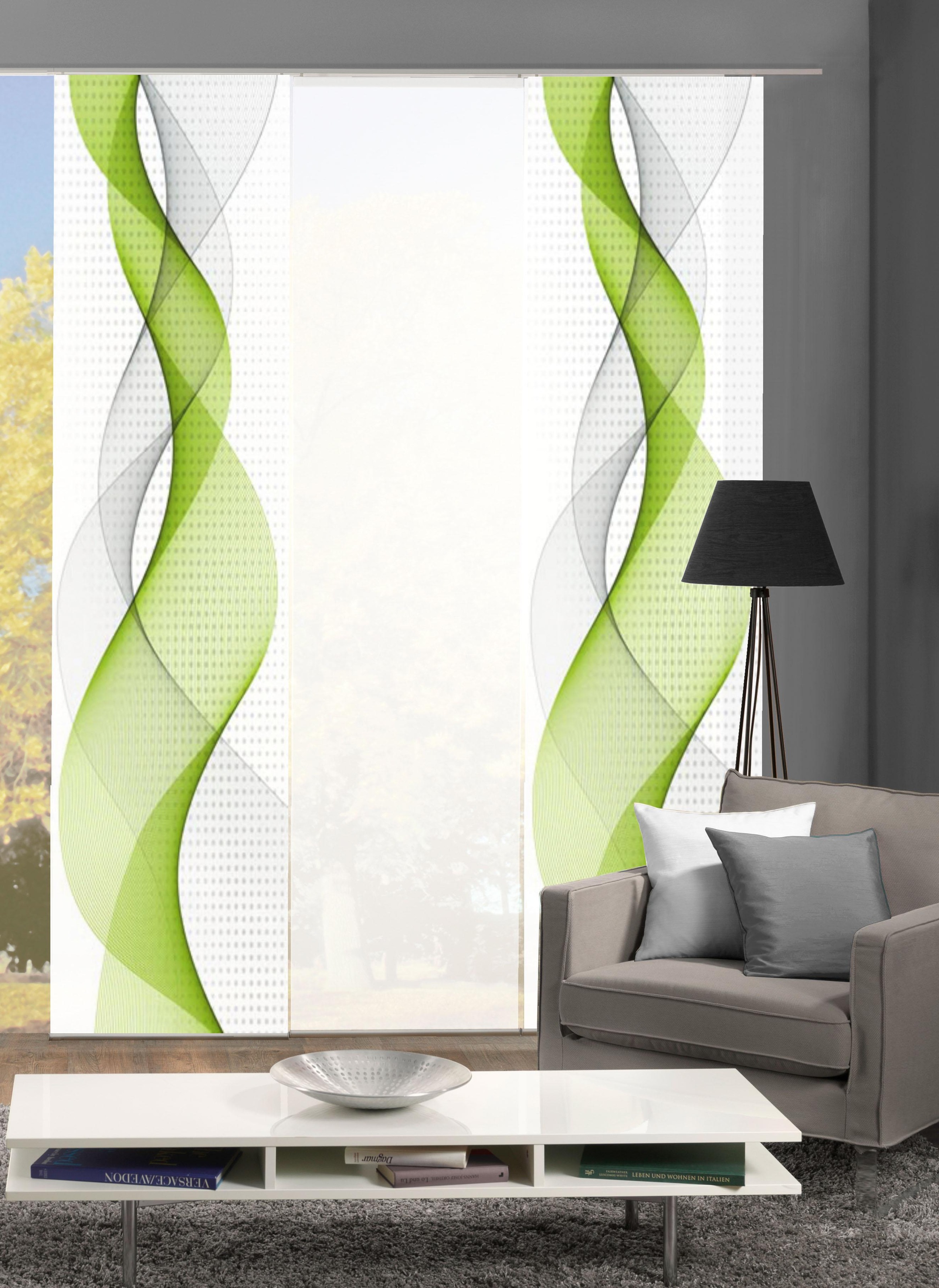 HOME WOHNIDEEN Schiebegardine »OPALIA 3ER SET« Paneelwagen 3 Stk. tlg. HxB: 245x60