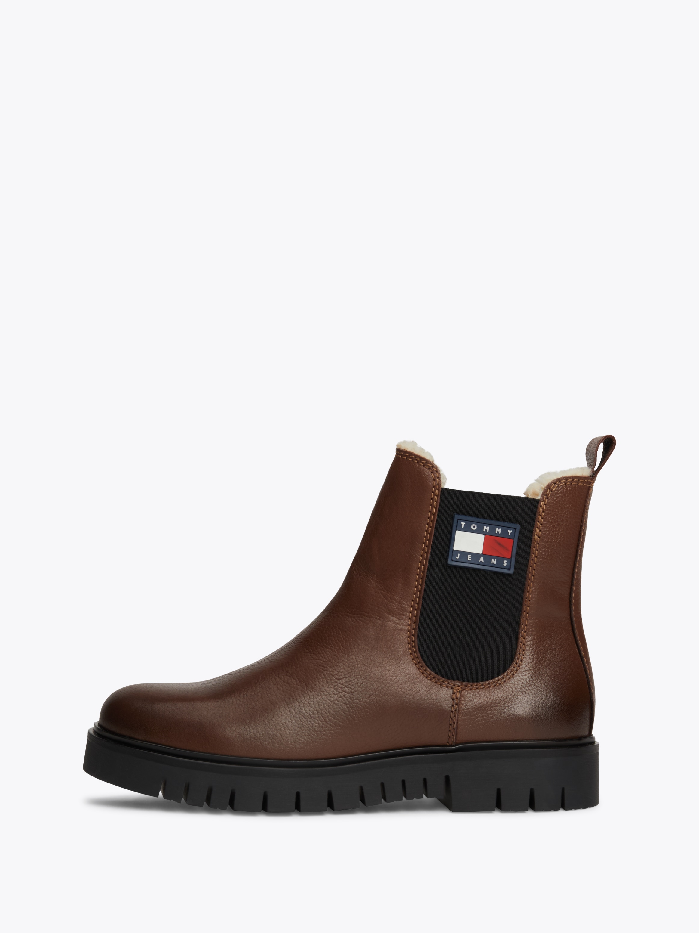 Tommy Jeans Winterboots »TJW CHELSEA BOOT WL«, Blockabsatz, Plateau, Chelseaboots, Schlupfschuh mit seitlichem Logo