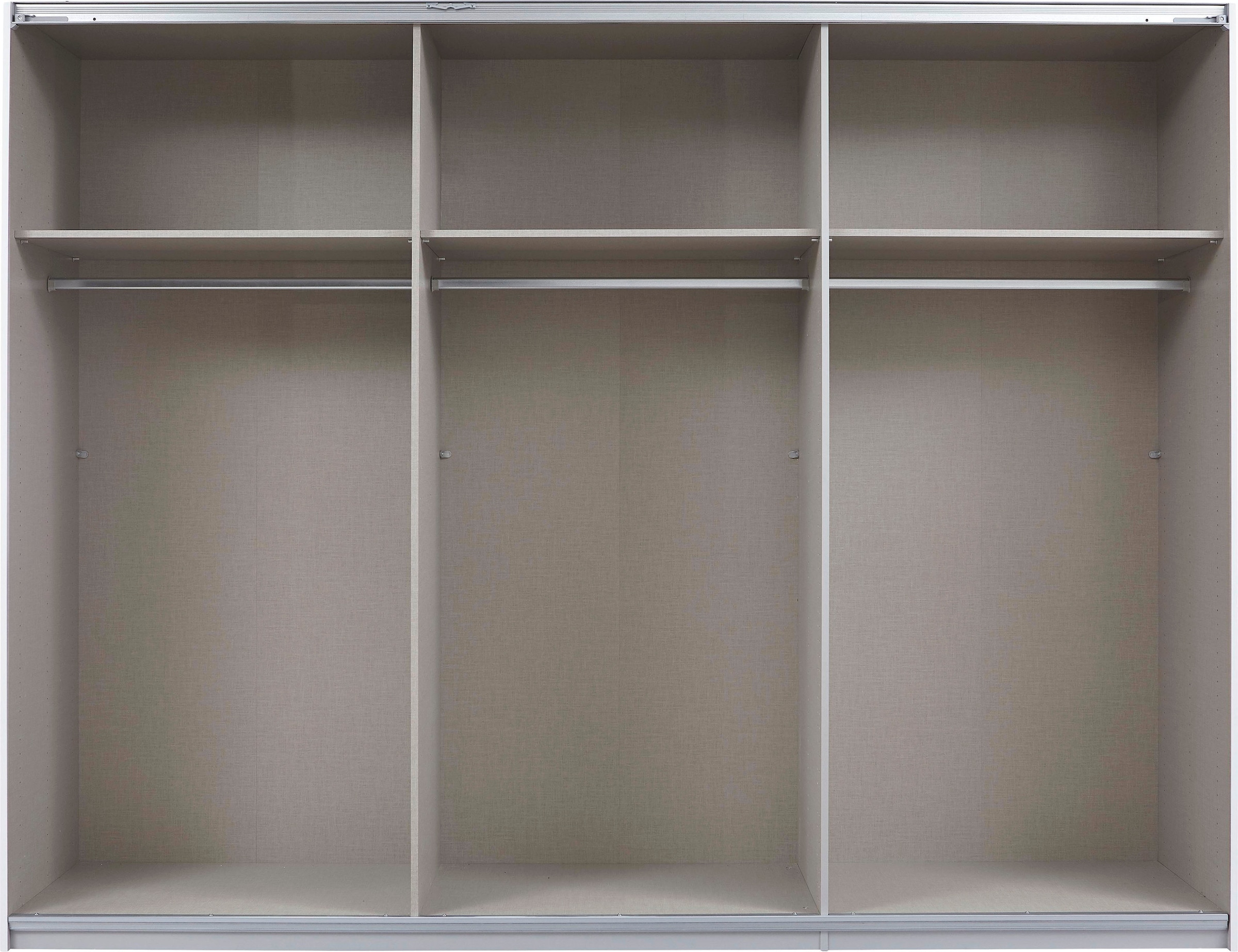rauch Schwebetürenschrank »Quadra BESTSELLER Schrank Schlafzimmerschrank in vielen Breiten«, Kleiderschrank Garderobenschrank mit Glaselementen