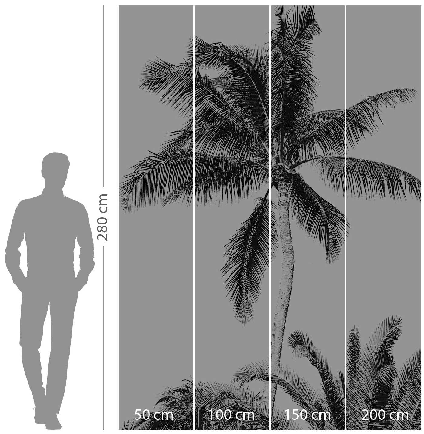 Komar Vliestapete »Digitaldruck Vlies - Retro Palm - Grösse 200 x 280 cm«, bedruckt, Kinderzimmer
