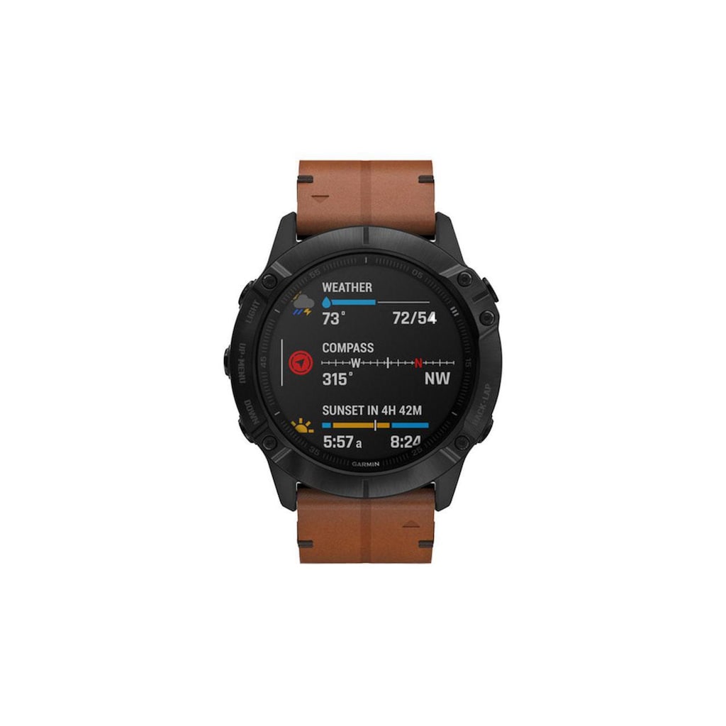 Garmin Smartwatch »fenix 6X Sapphire Schwarz«