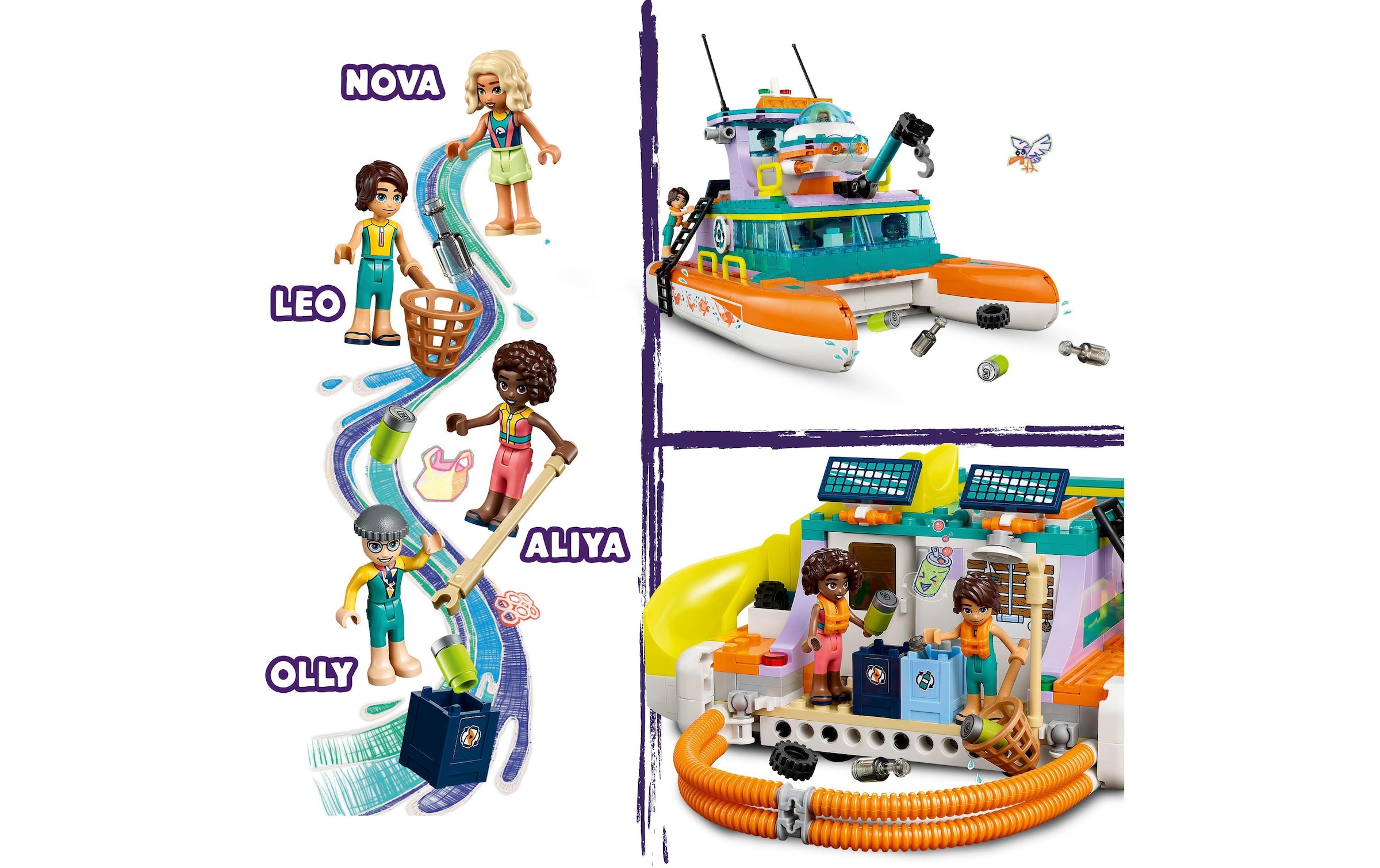 LEGO® Spielbausteine »Friends Seerettungsboot 41734«, (717 St.)