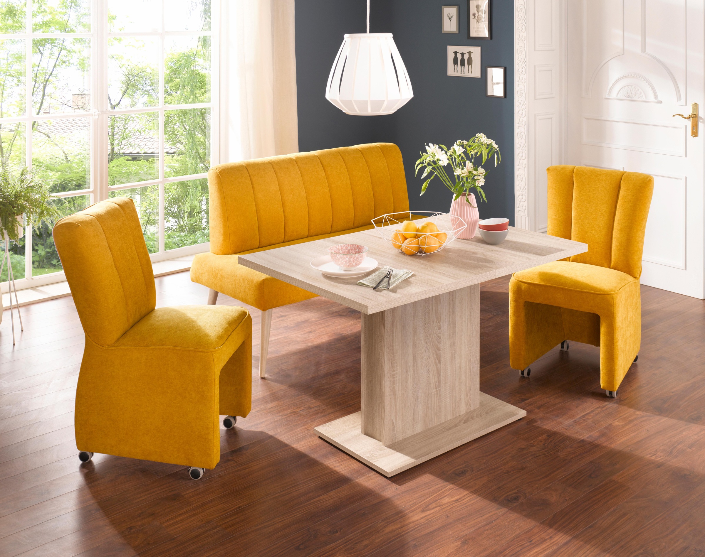 exxpo - sofa fashion Sessel »Costa, Loungesessel, Hochlehnsessel, auf Rollen, Komfortsitzhöhe 53cm«, kompakt und bequem, Breite 52 cm