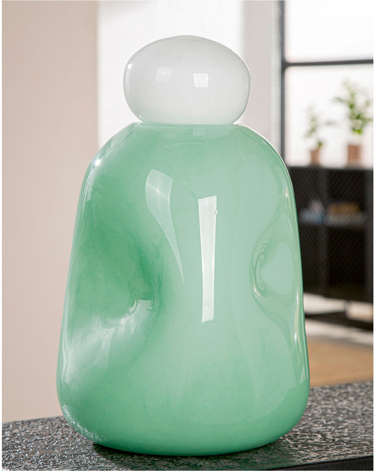 GILDE Tischvase "Vase Candy hellgrün H. 38 cm"