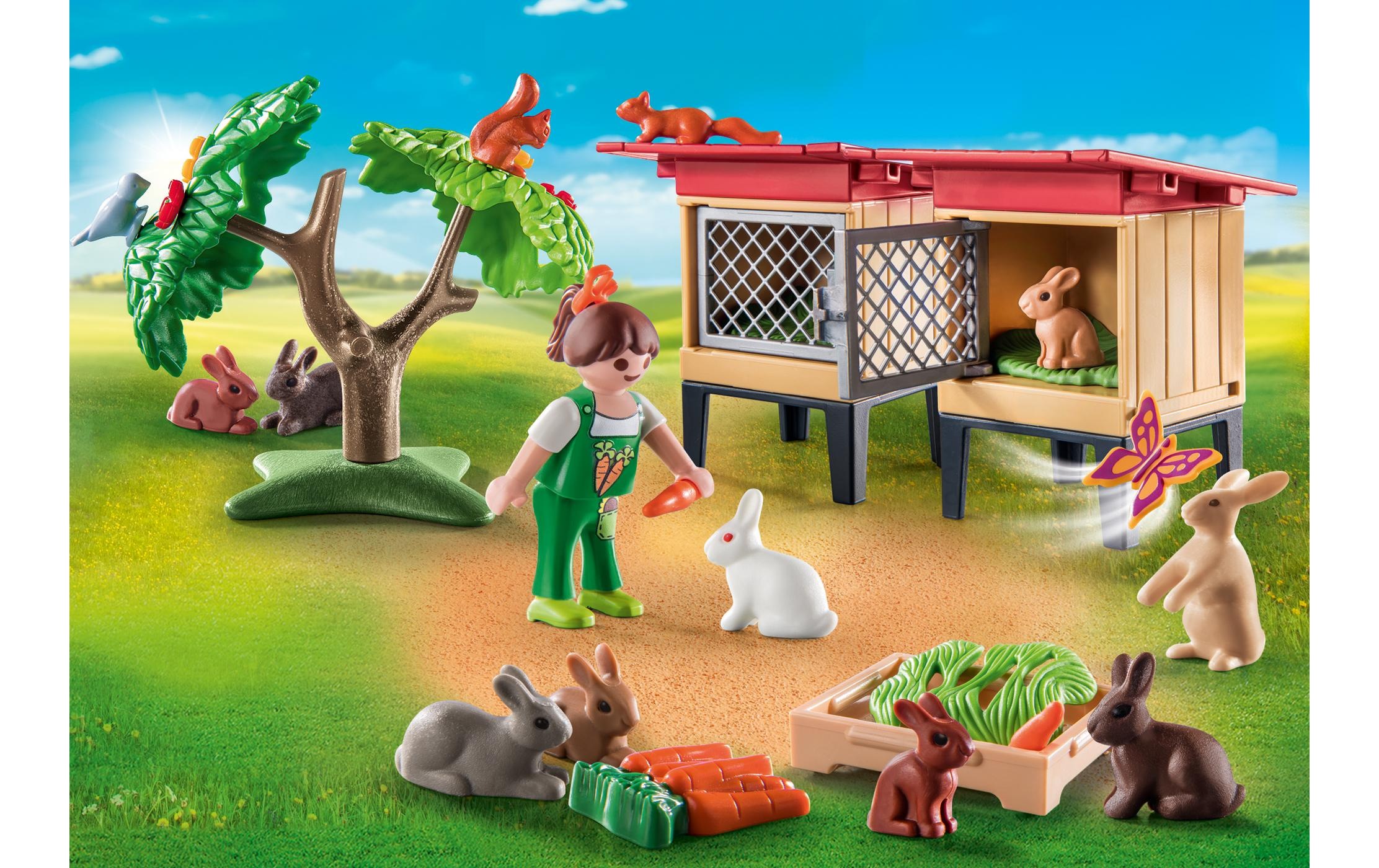 Playmobil® Spielbausteine »Country Kaninchenstall 71252«, (41 St.)