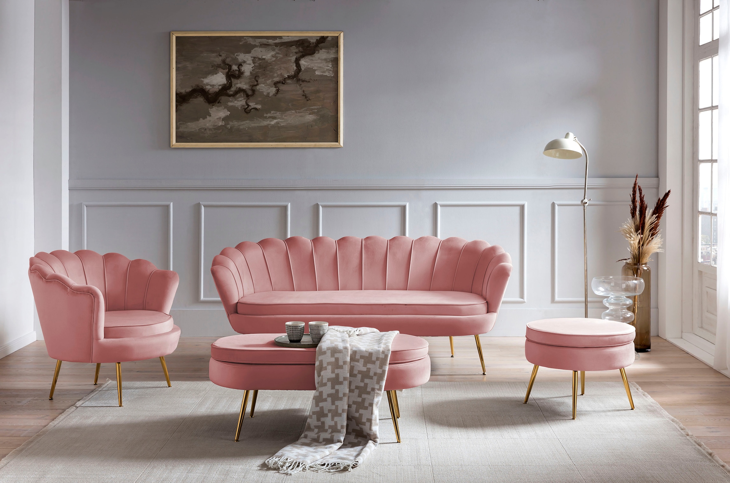 SalesFever 3-Sitzer »Clam«, extravagantes Muscheldesign, Breite 180 cm