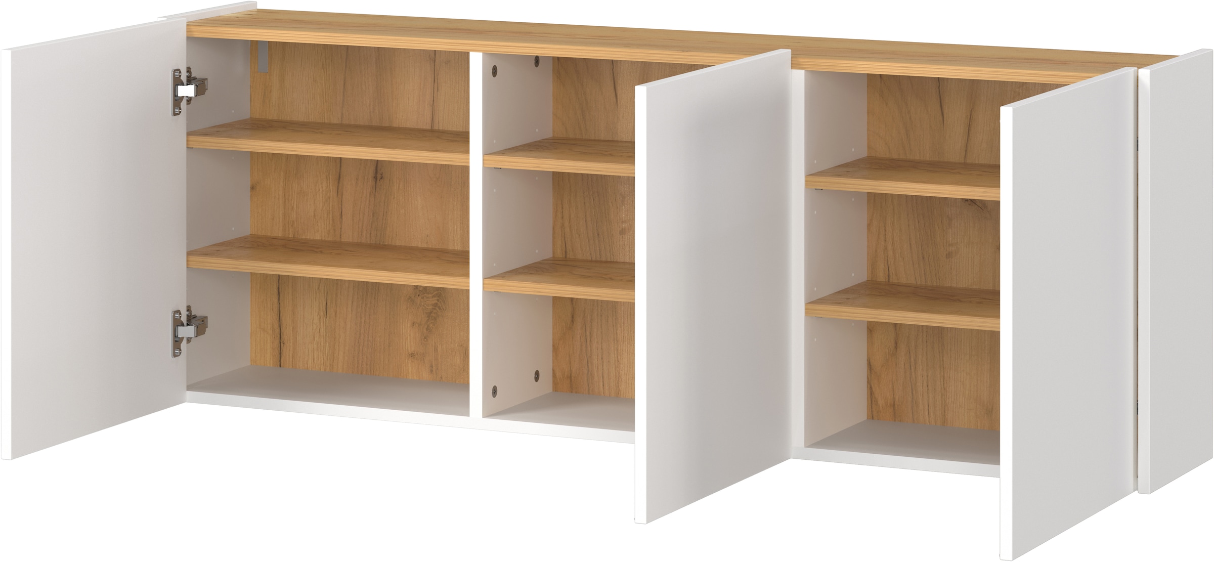 GERMANIA Mehrzweckschrank »GW-Libbiano«, (1 St.), ideal für schmale Flure, Breite 138 cm, in 3 verschiedenen Höhen