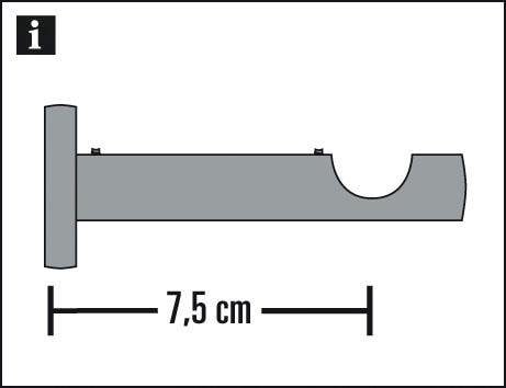 GARDINIA Gardinenstange »Set Metall«, 1 läufig-läufig, Fixmass, 1-Lauf