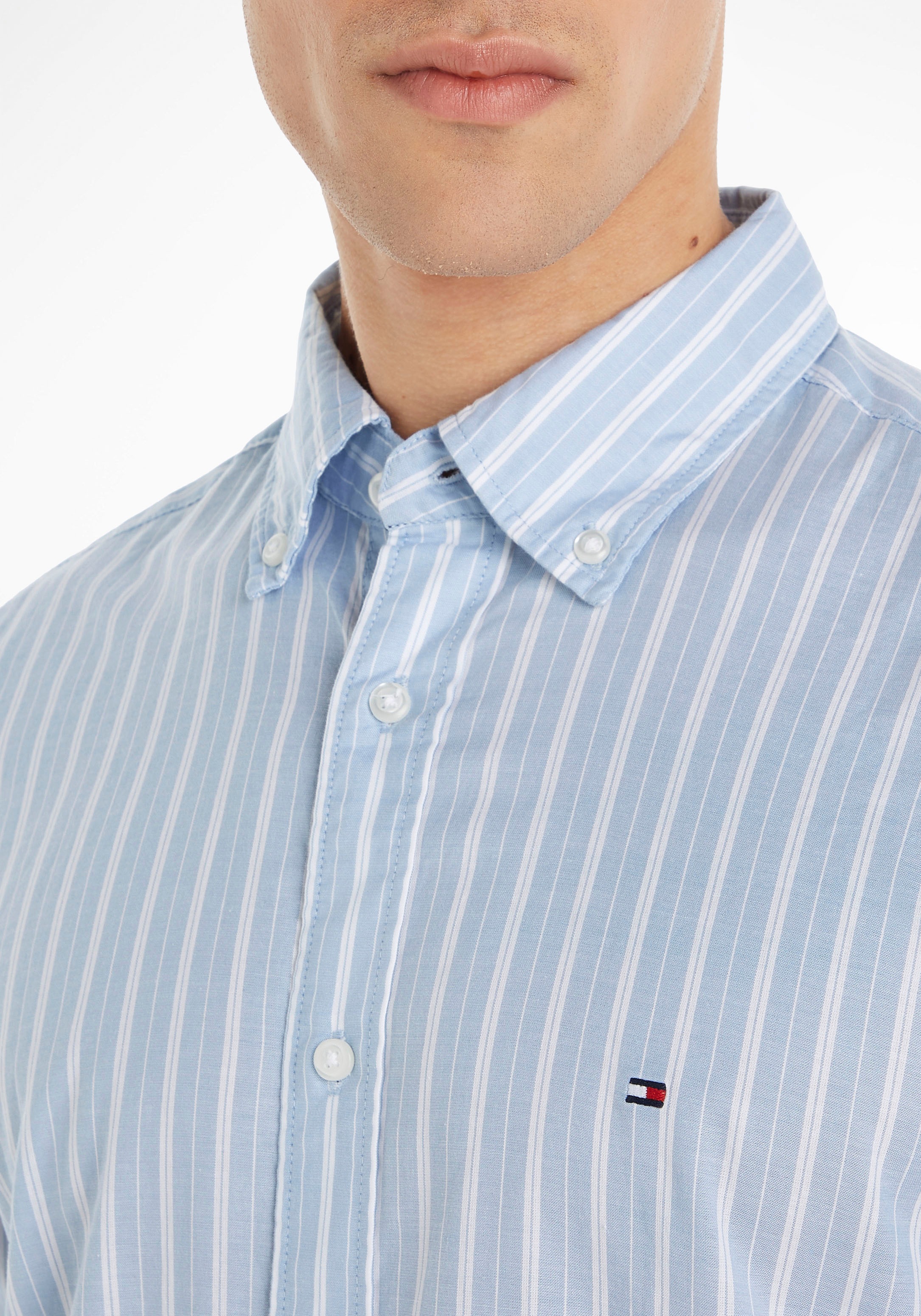 Tommy Hilfiger Langarmhemd »NATURAL Button-down-Kragen RF STP SOFT online mit Jelmoli-Versand kaufen | SHIRT«, EASY