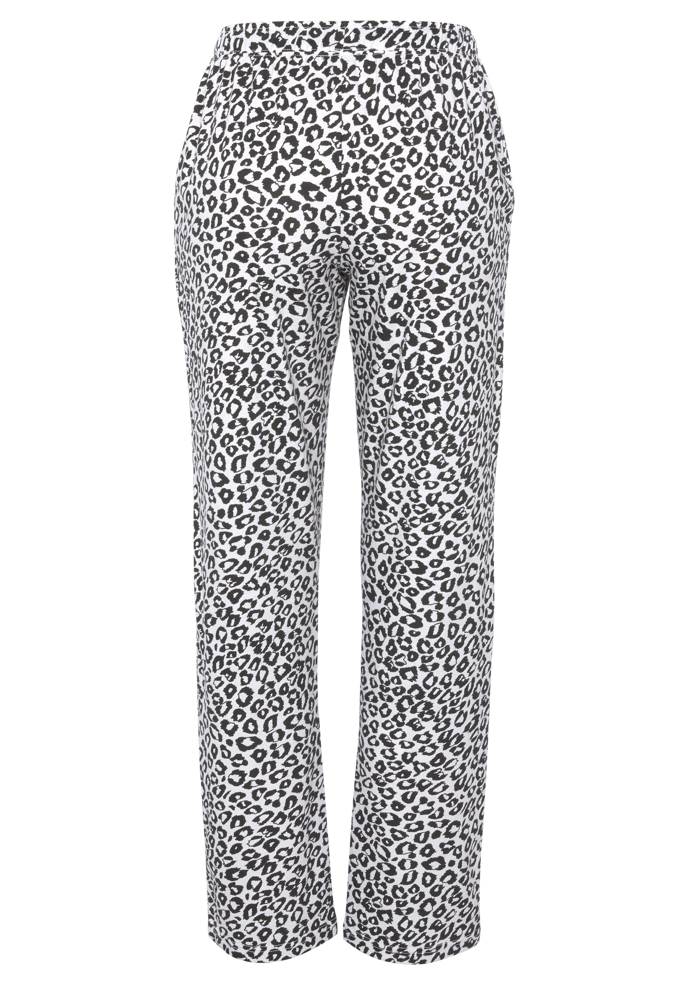 Vivance Dreams Pyjamahose, mit Schwarz-Weiss-Druck